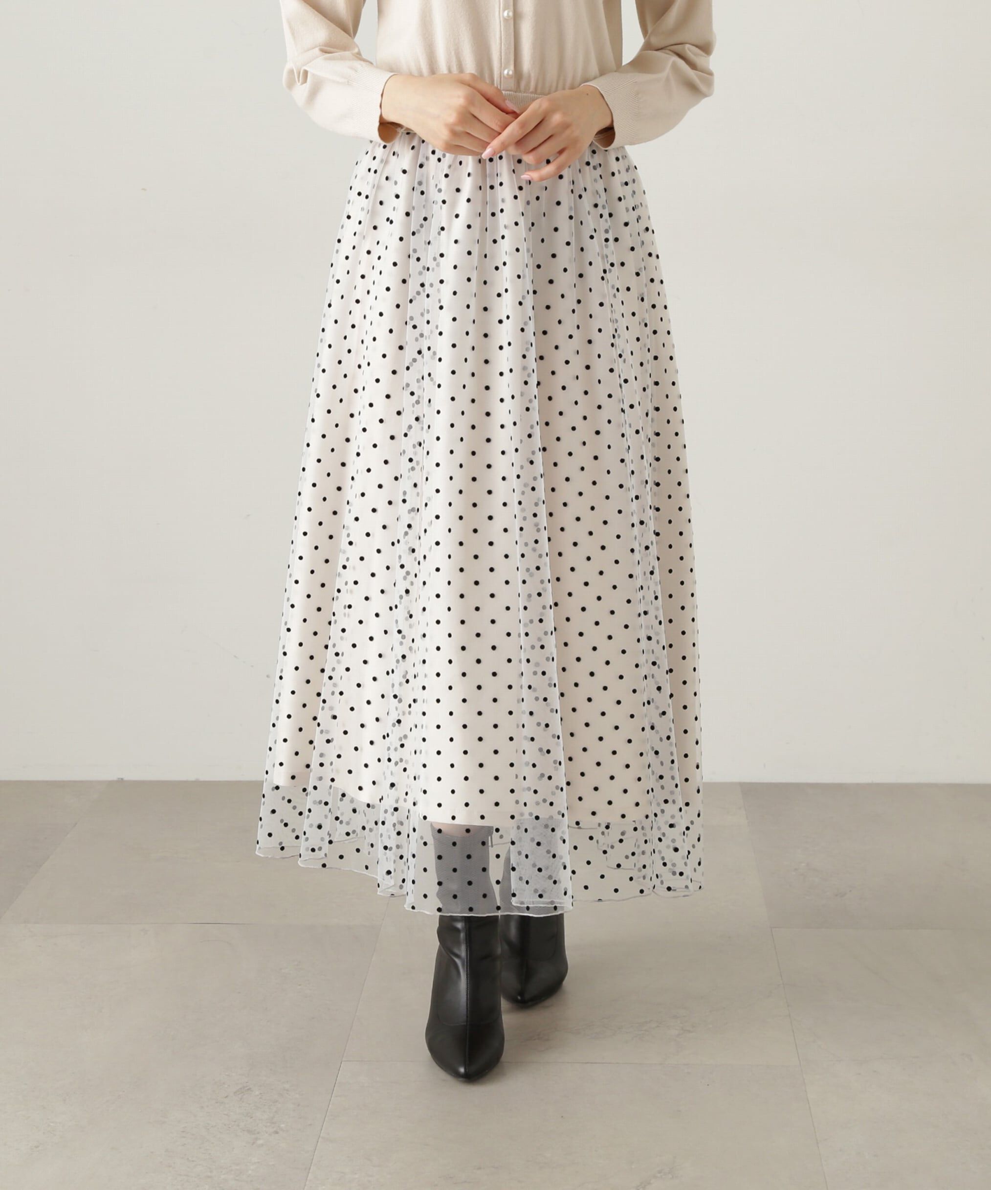 PROPORTION BODY DRESSING「チュールドットドッキングワンピース24AW」|ワンピース|