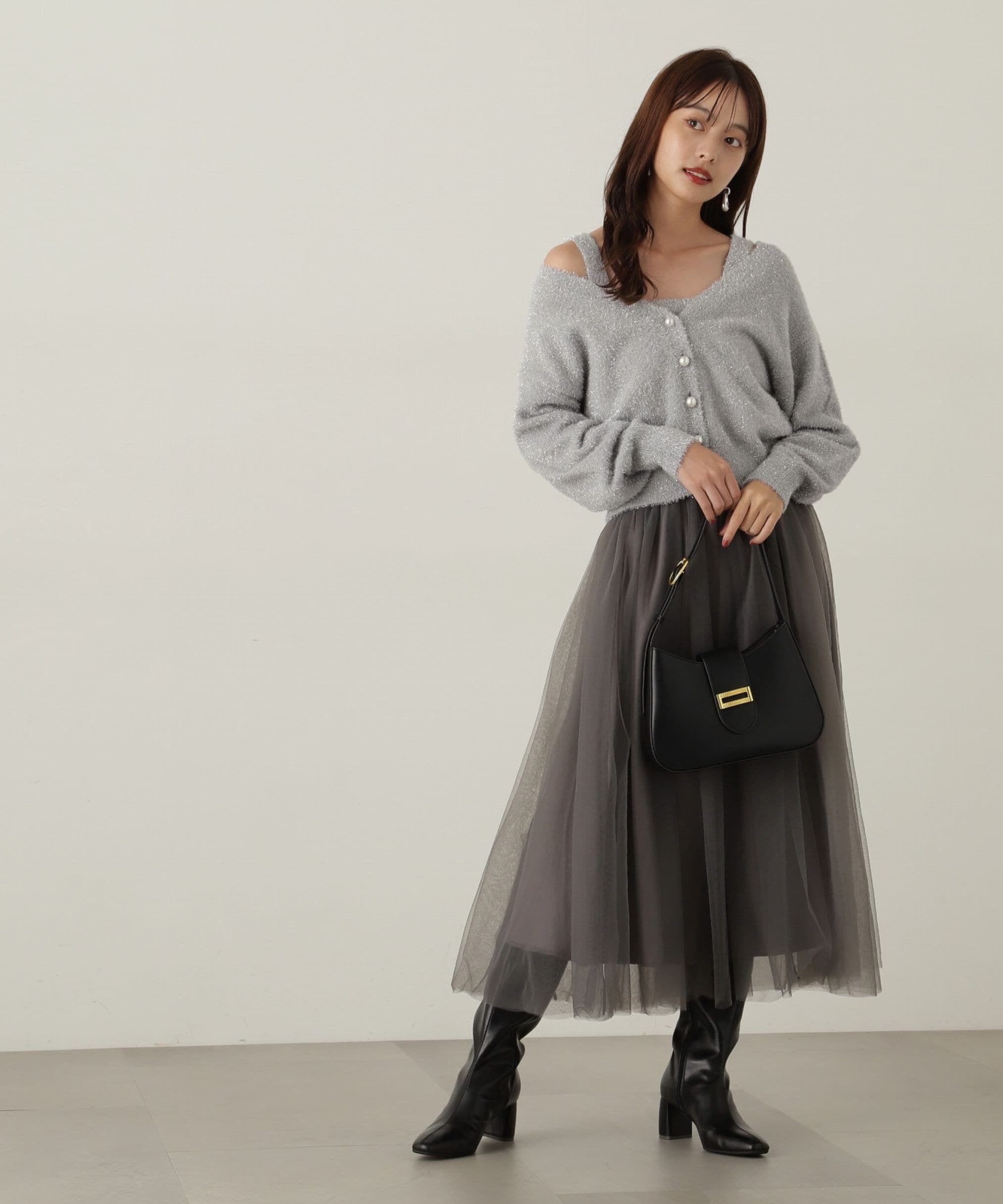 PROPORTION BODY DRESSING「ニット&times;チュールスカートセットアップ」|ワンピース|