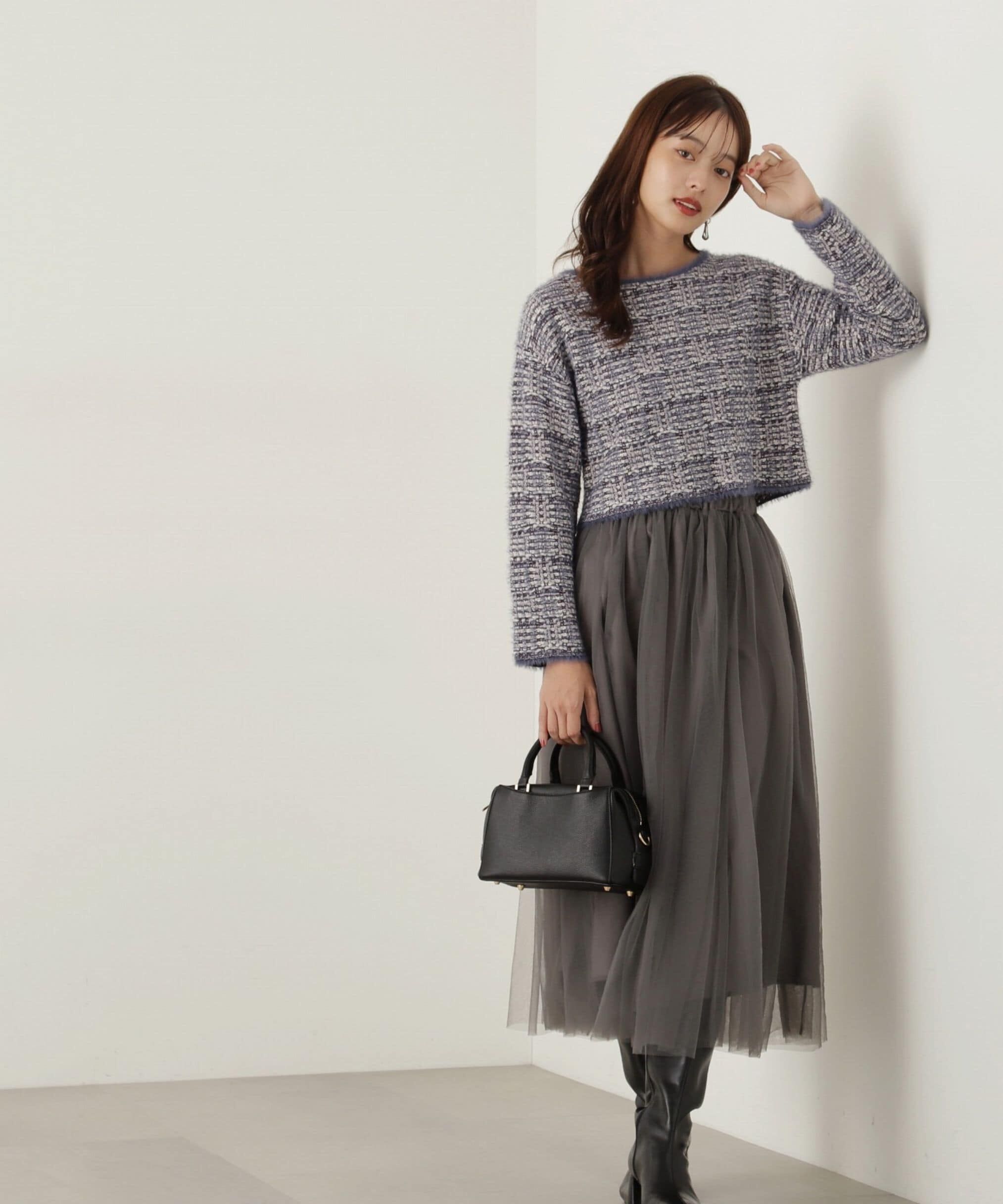 PROPORTION BODY DRESSING「ニット&times;チュールスカートセットアップ」|ワンピース|