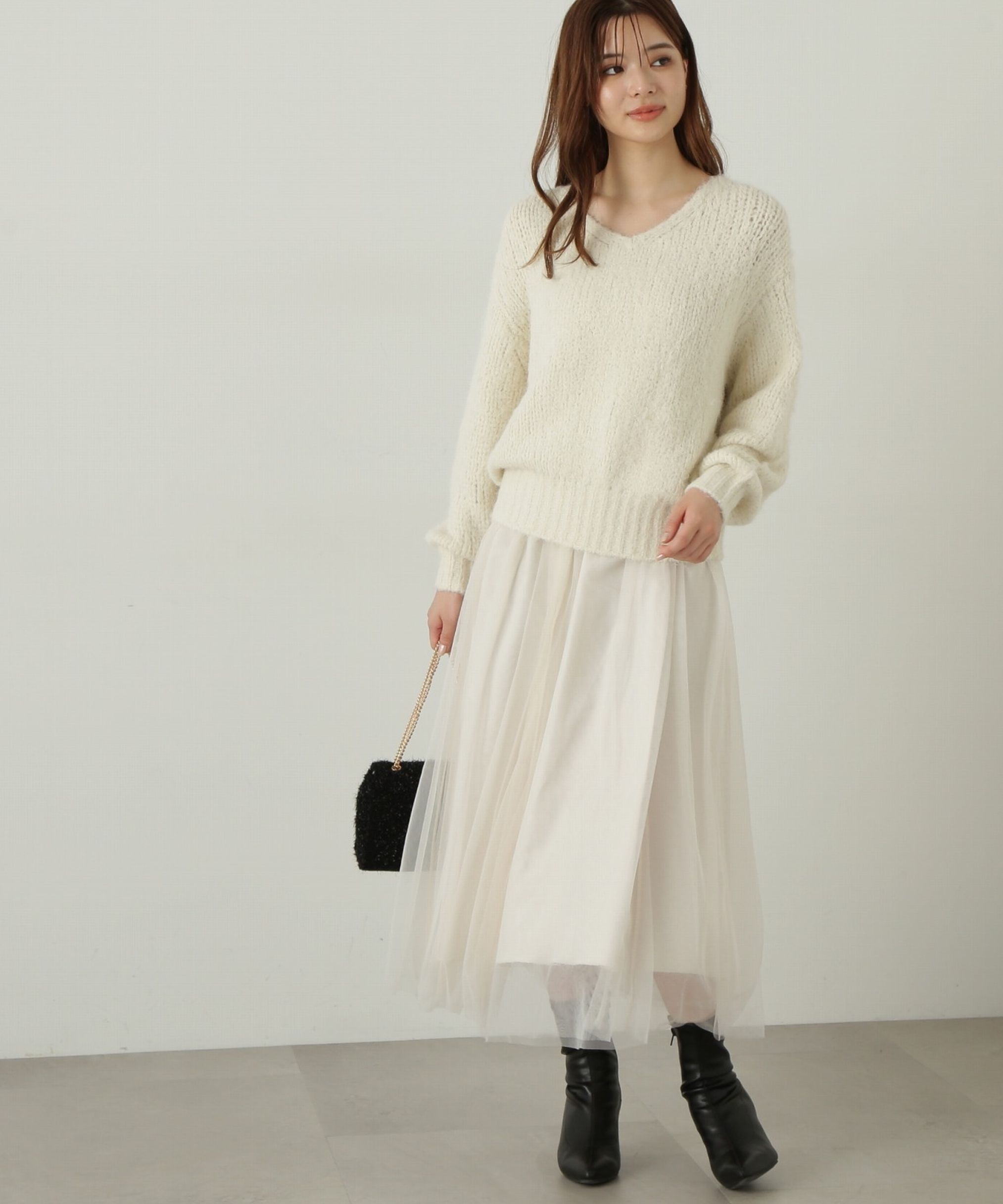 PROPORTION BODY DRESSING「ニット&times;チュールスカートセットアップ」|ワンピース|