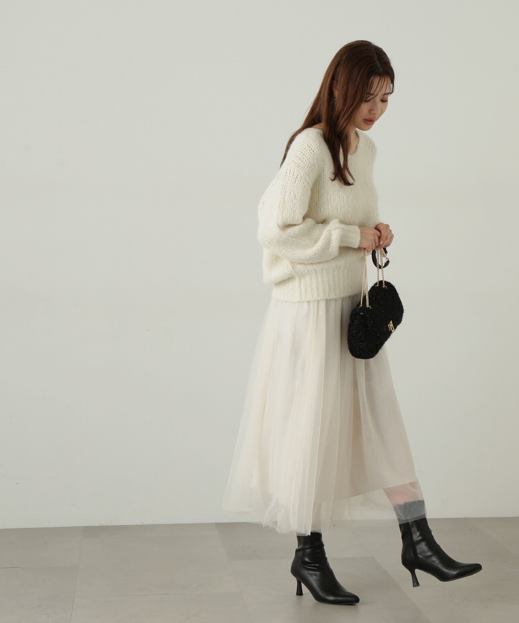 PROPORTION BODY DRESSING「ニット&times;チュールスカートセットアップ」|ワンピース|