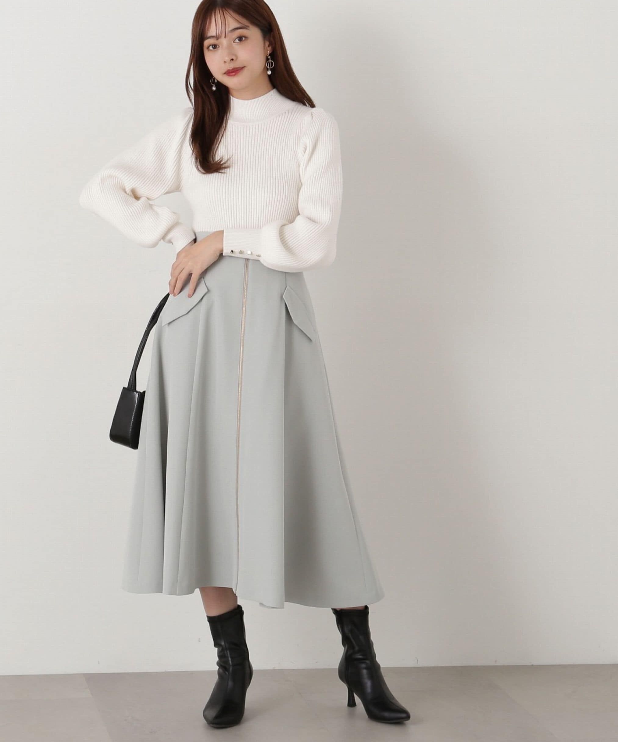 PROPORTION BODY DRESSING「フロントファスナーフレアスカート」|スカート|