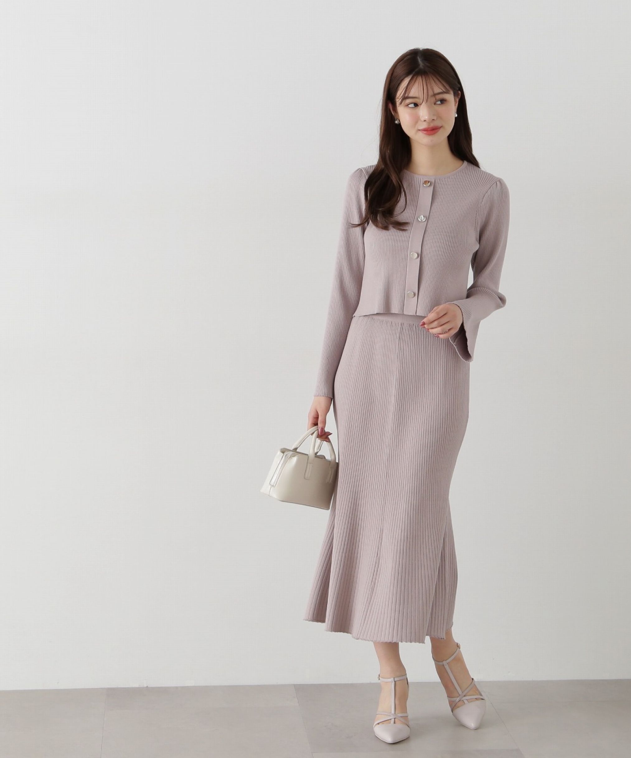 PROPORTION BODY DRESSING「キラ釦リブニットセットアップ」|ワンピース|