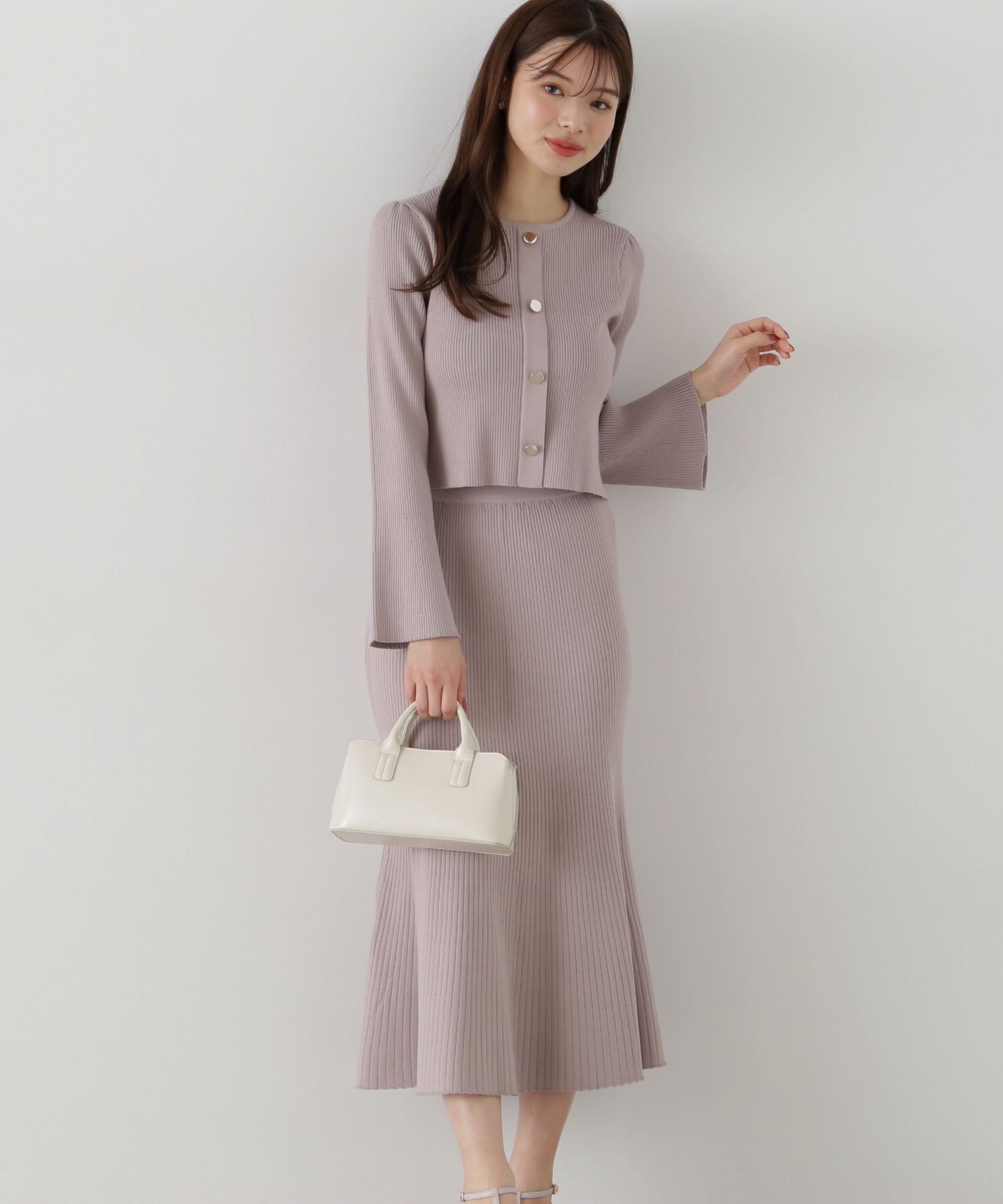 PROPORTION BODY DRESSING「キラ釦リブニットセットアップ」|ワンピース|