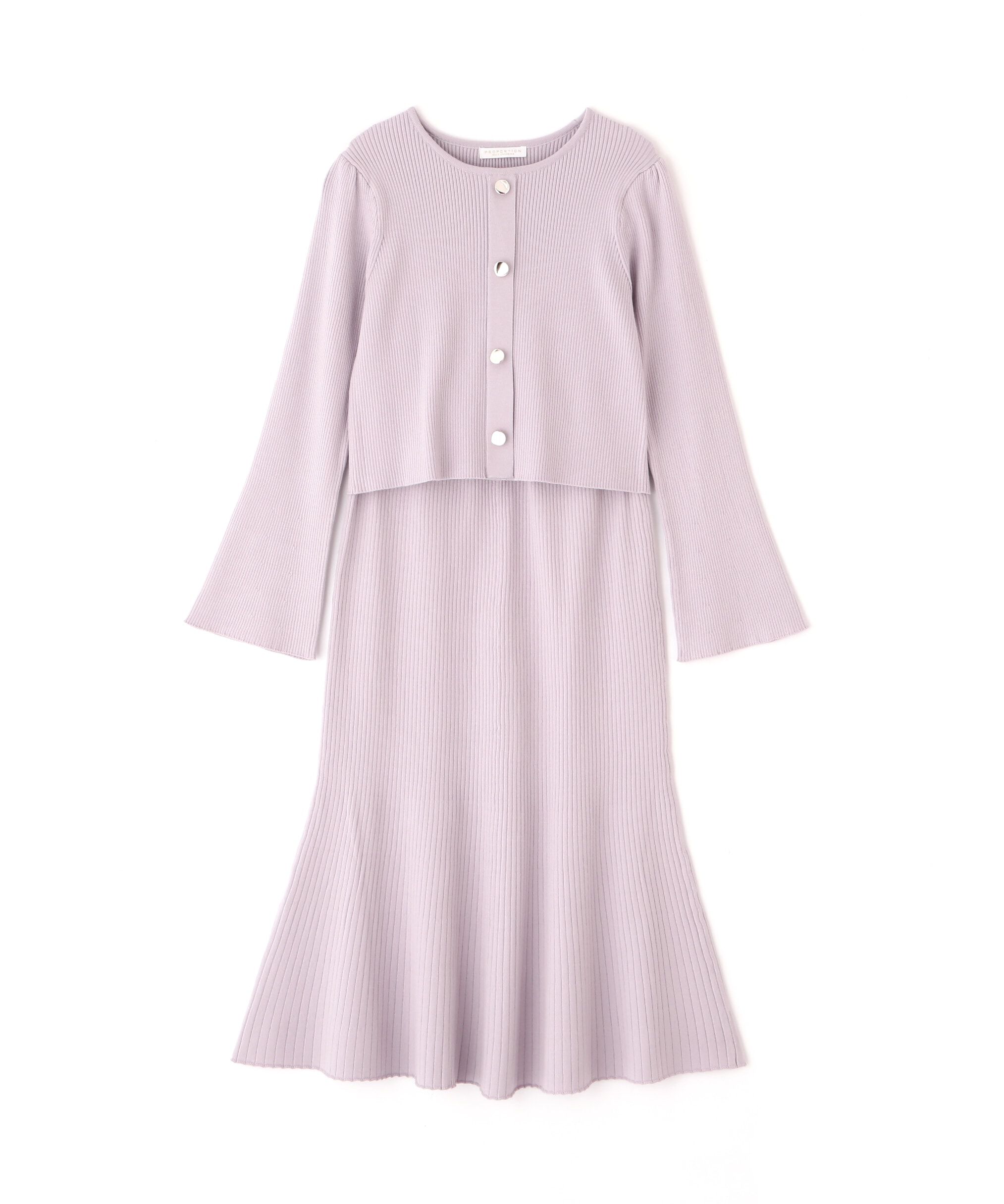 PROPORTION BODY DRESSING「キラ釦リブニットセットアップ」|ワンピース|