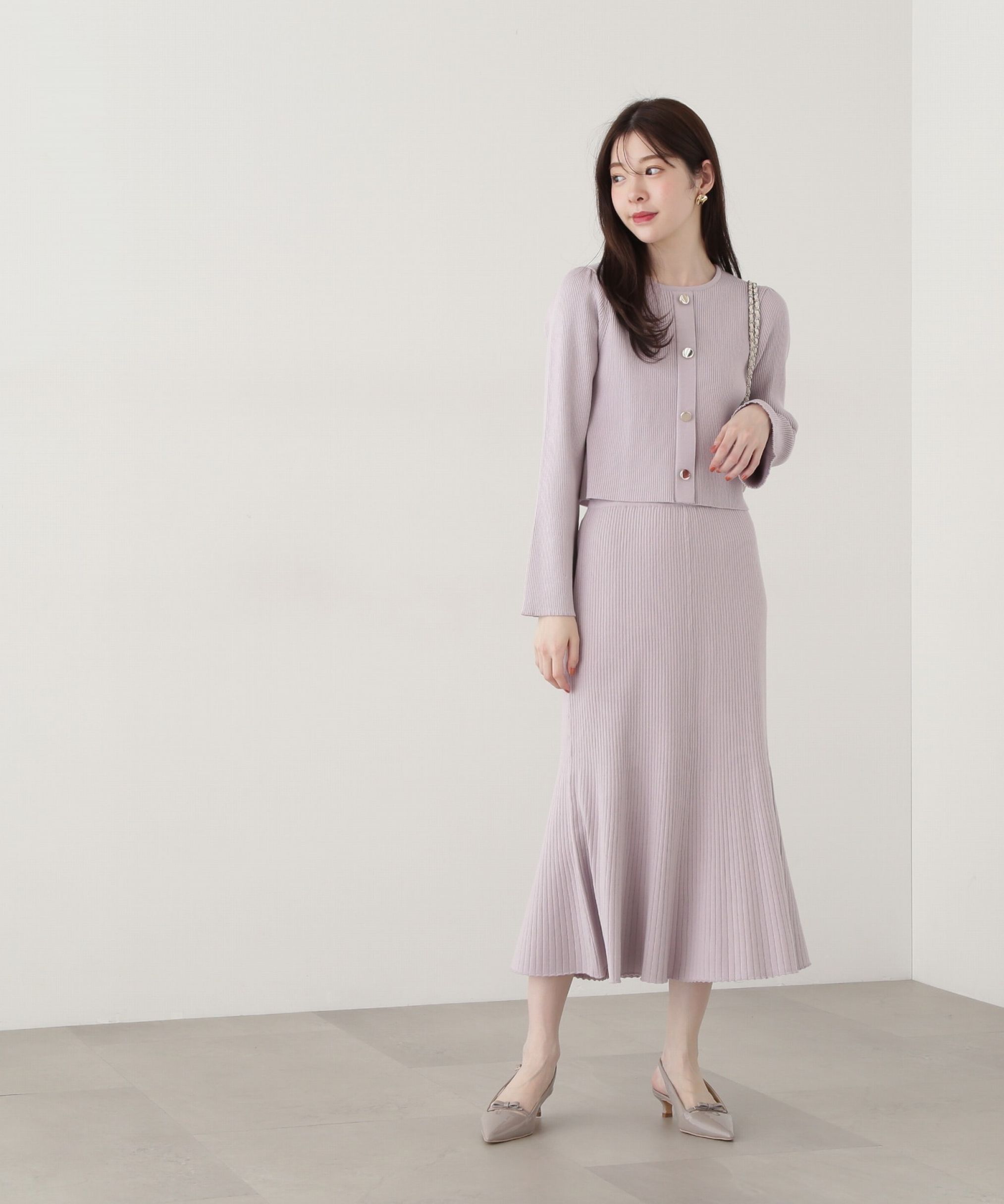 PROPORTION BODY DRESSING「キラ釦リブニットセットアップ」|ワンピース|