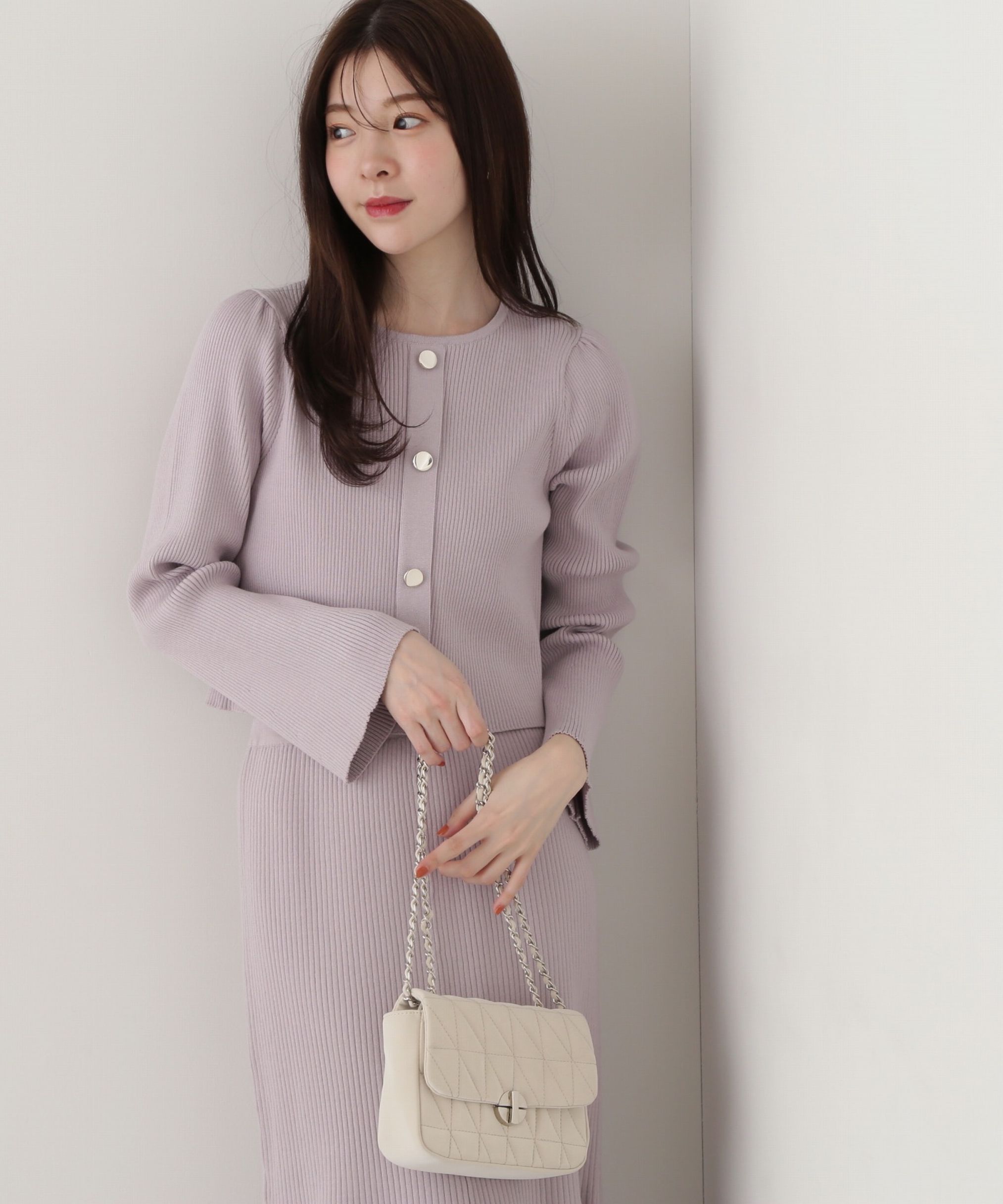 PROPORTION BODY DRESSING「キラ釦リブニットセットアップ」|ワンピース|