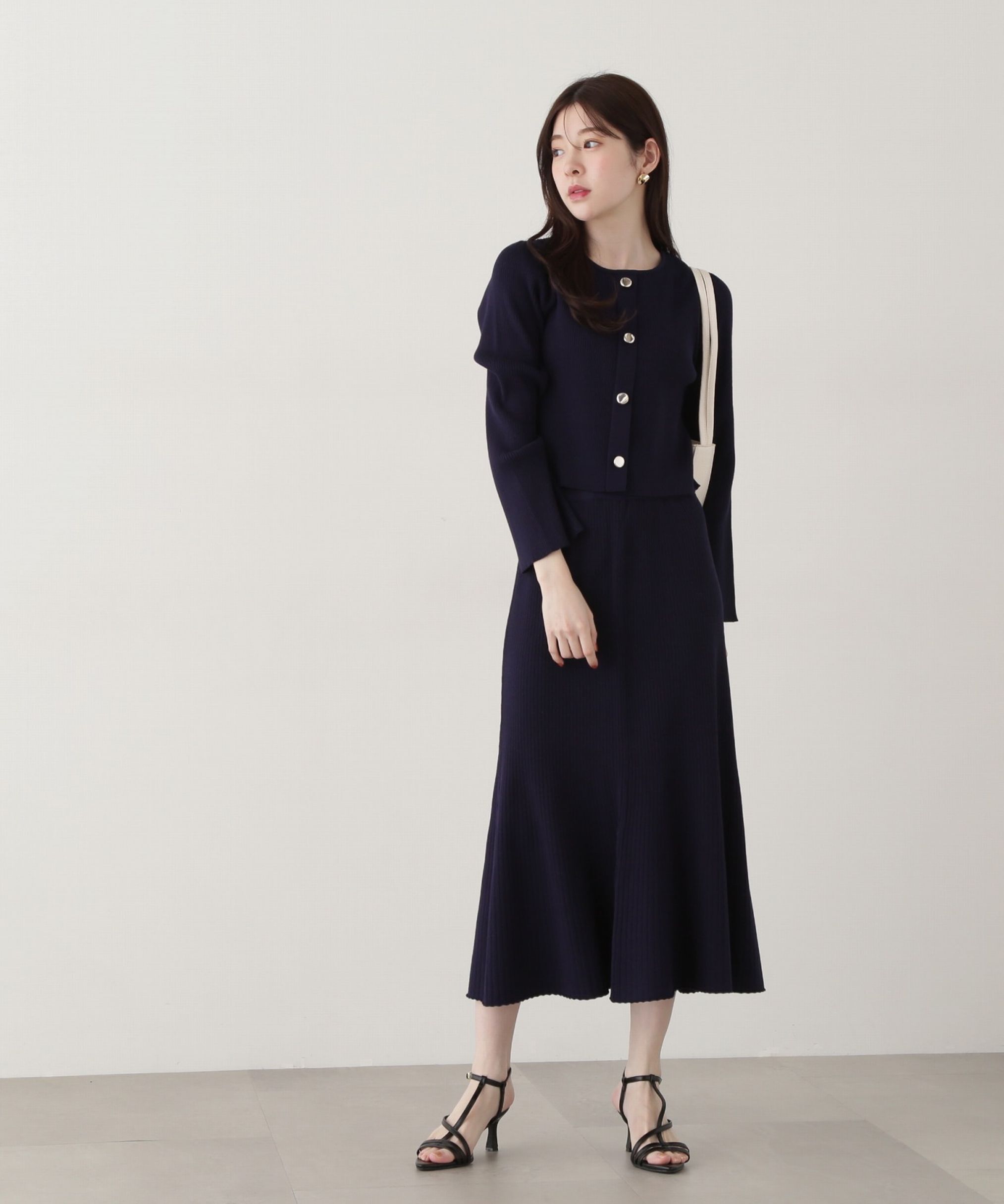 PROPORTION BODY DRESSING「キラ釦リブニットセットアップ」|ワンピース|