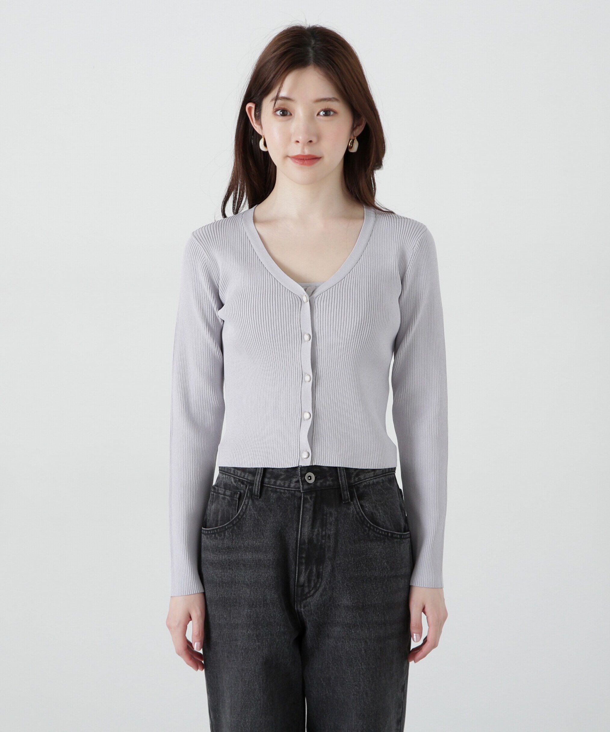 PROPORTION BODY DRESSING「チュール付きアンサンブルニット」|ニット・セーター|