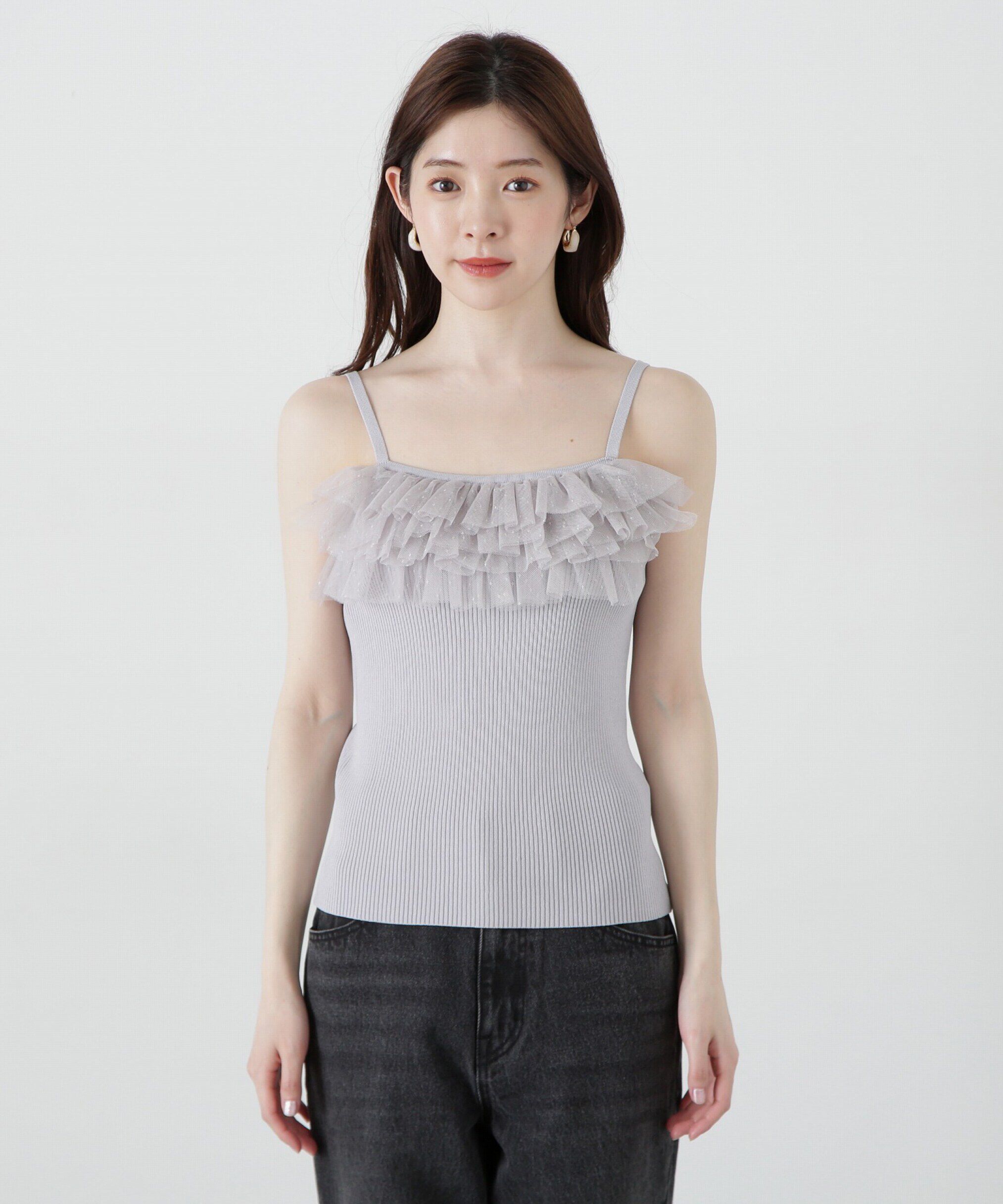 PROPORTION BODY DRESSING「チュール付きアンサンブルニット」|ニット・セーター|