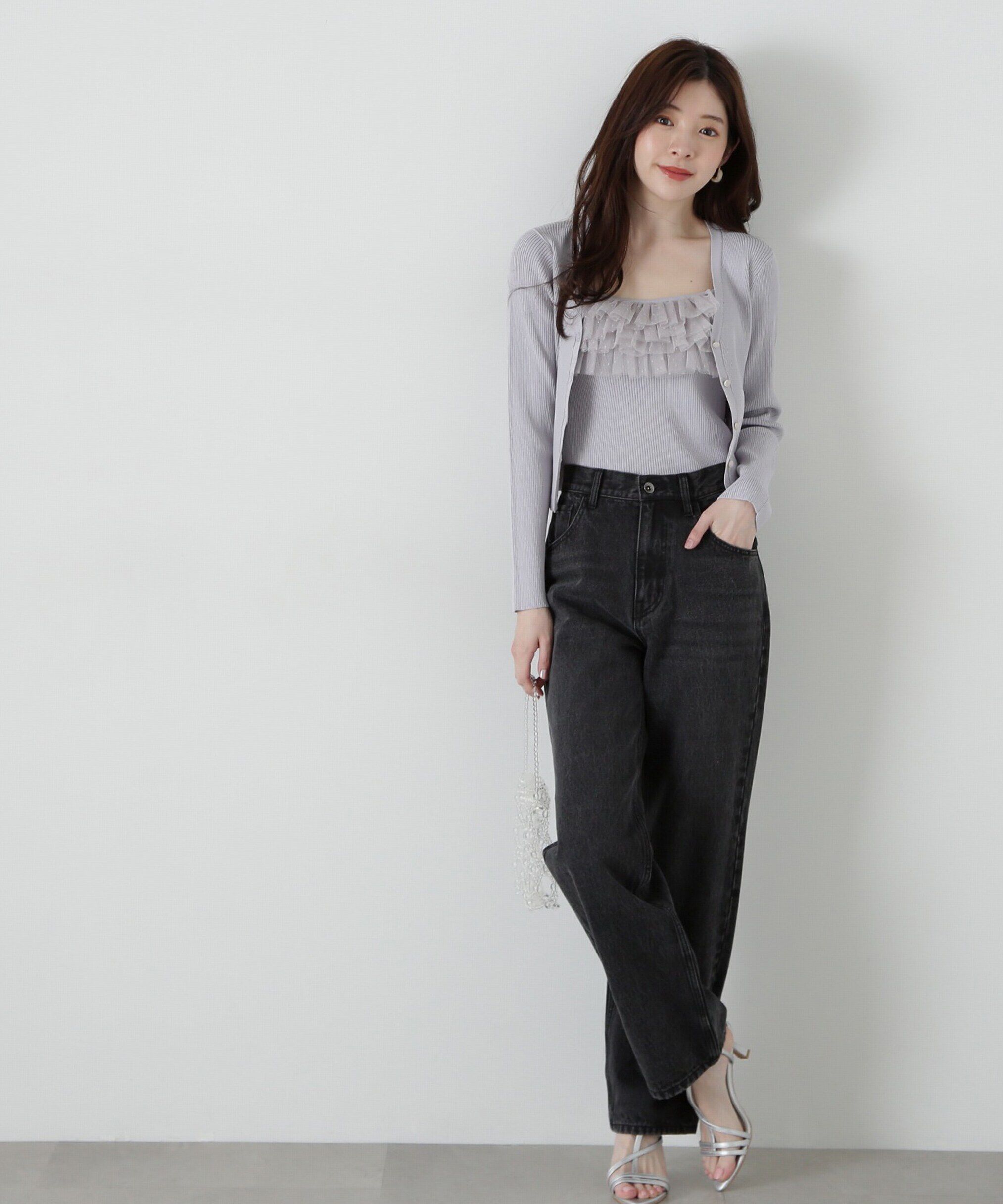 PROPORTION BODY DRESSING「チュール付きアンサンブルニット」|ニット・セーター|