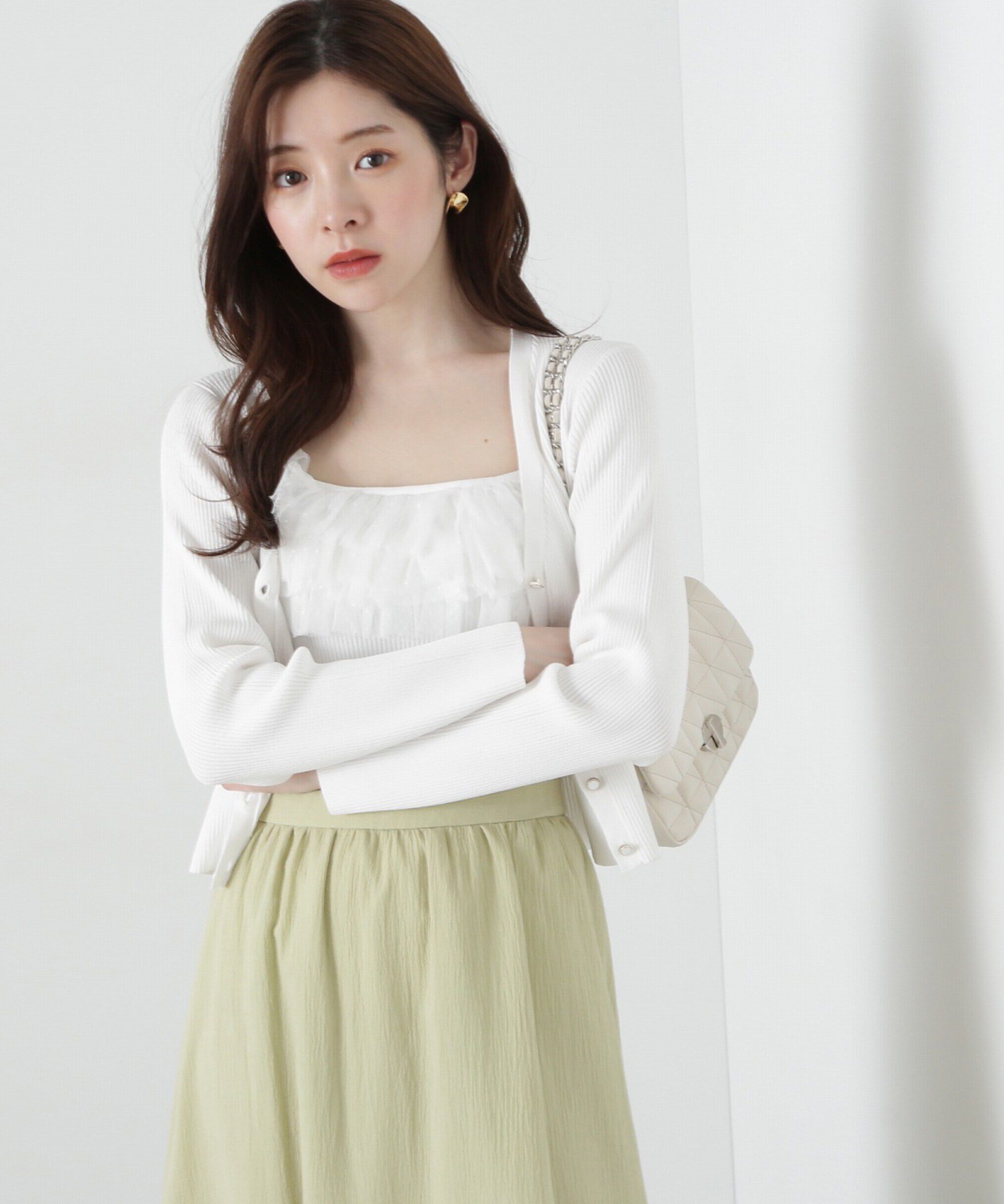 PROPORTION BODY DRESSING「チュール付きアンサンブルニット」|ニット・セーター|