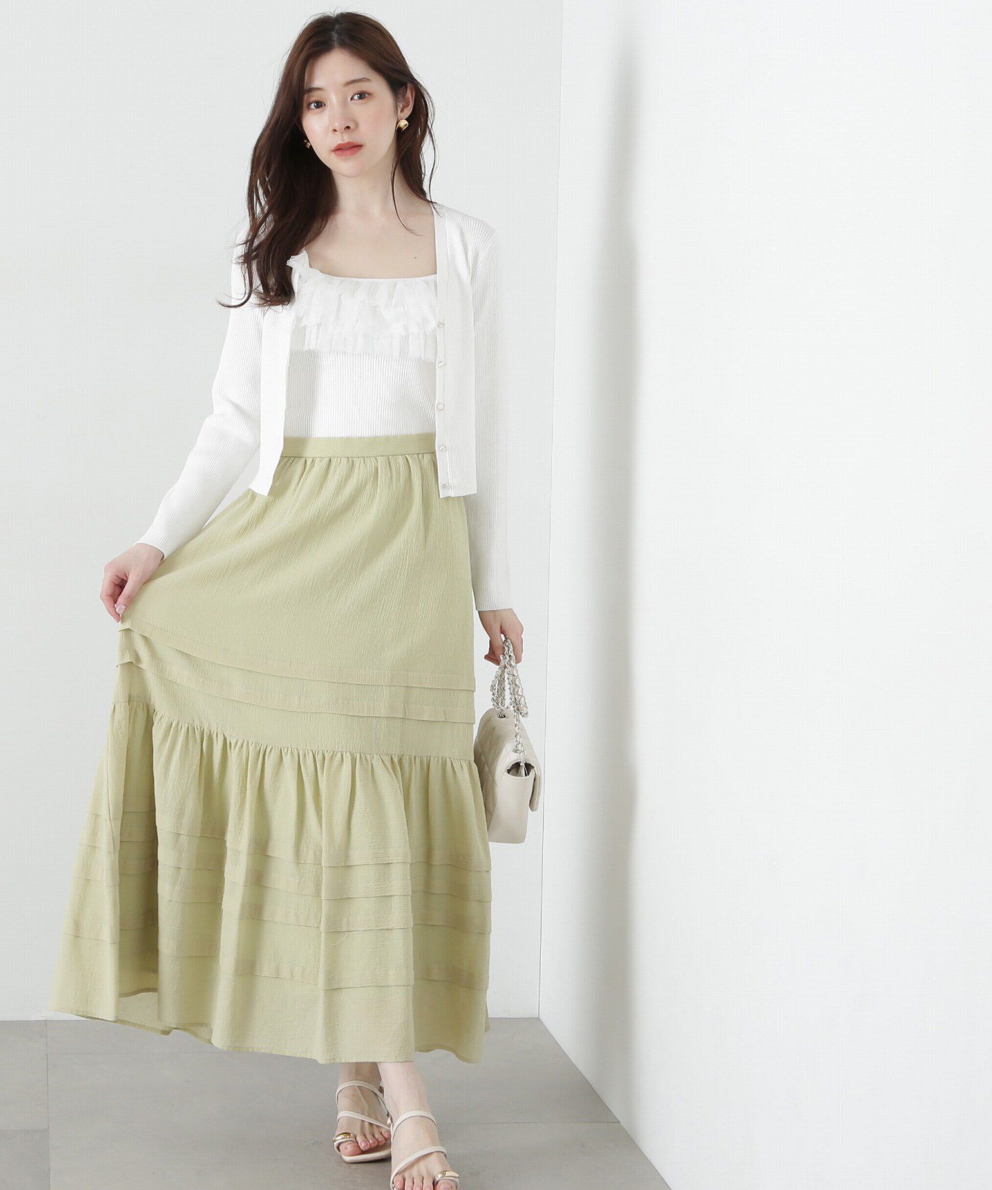 PROPORTION BODY DRESSING「チュール付きアンサンブルニット」|ニット・セーター|