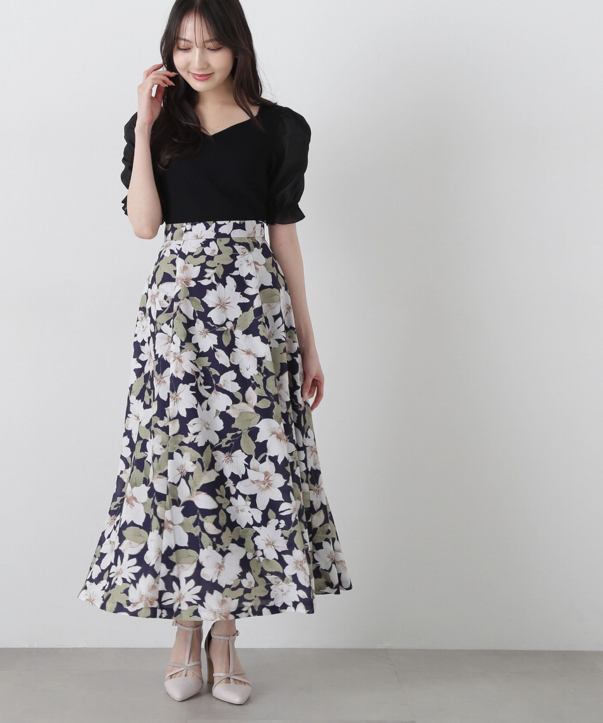 PROPORTION BODY DRESSING「ニュアンスフラワースカート」|スカート|
