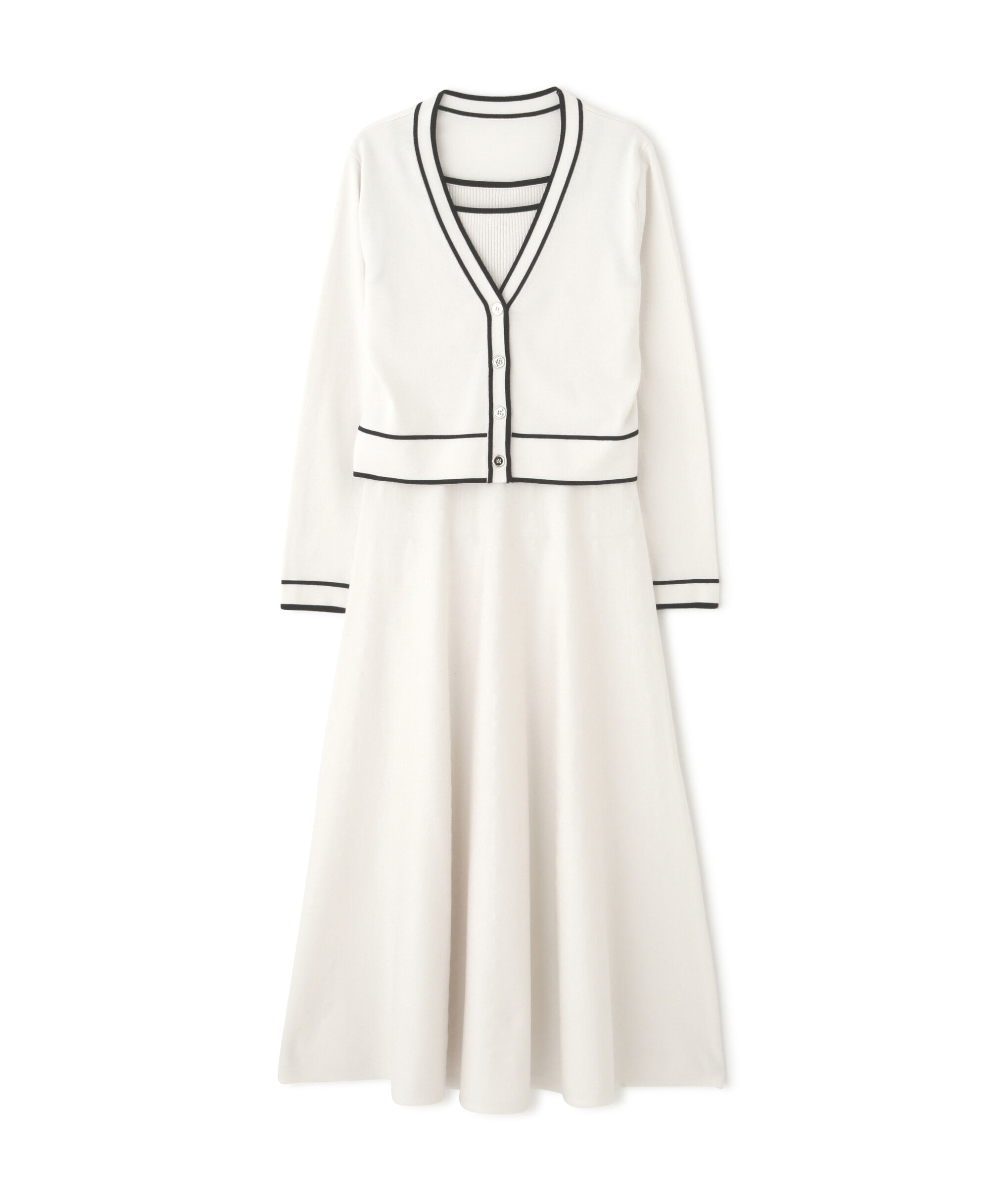 PROPORTION BODY DRESSING「バイカラーアンサンブルニットワンピース」|ワンピース|