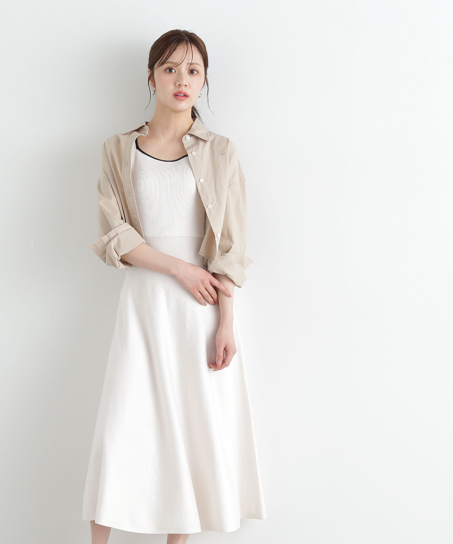 PROPORTION BODY DRESSING「バイカラーアンサンブルニットワンピース」|ワンピース|