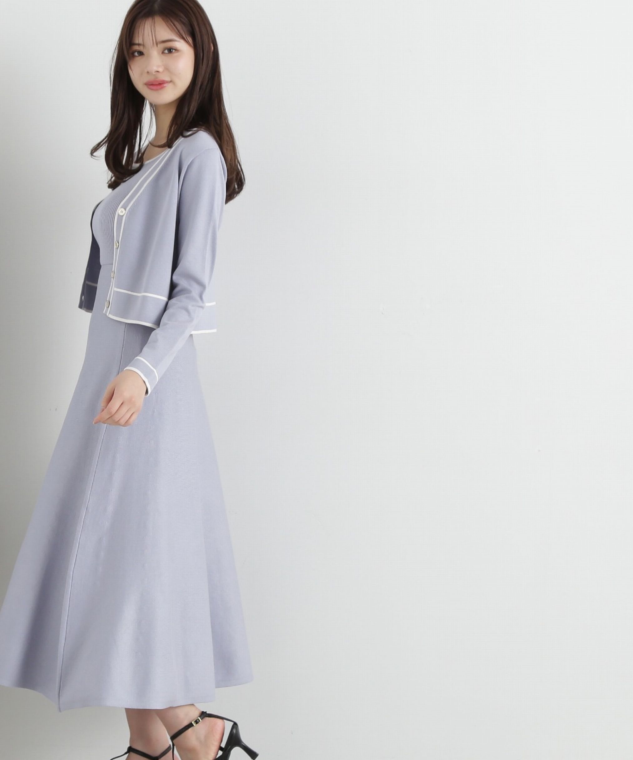 PROPORTION BODY DRESSING「バイカラーアンサンブルニットワンピース」|ワンピース|