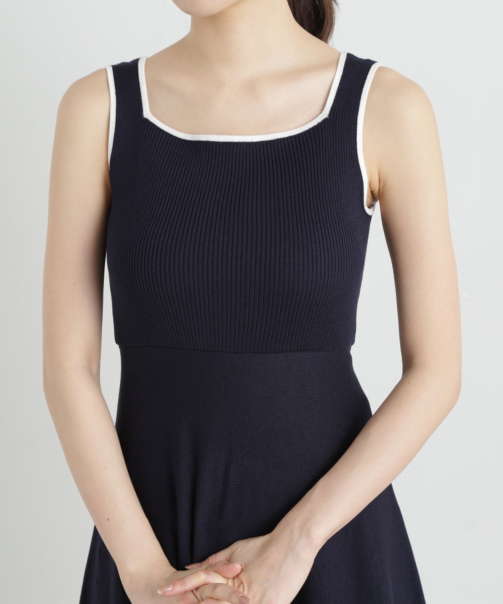 PROPORTION BODY DRESSING「バイカラーアンサンブルニットワンピース」|ワンピース|