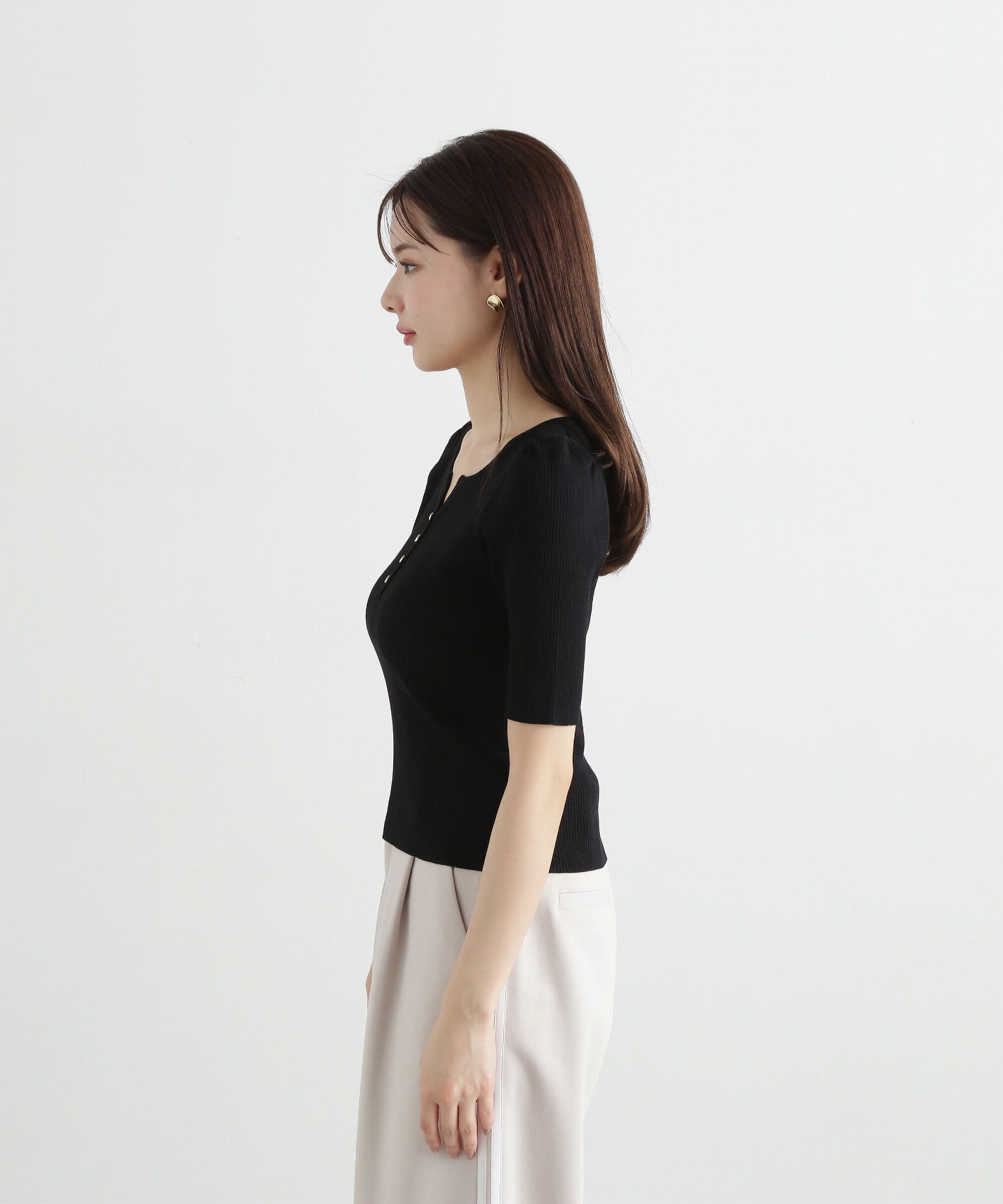 PROPORTION BODY DRESSING「ヘンリーネックニット」|ニット・セーター|