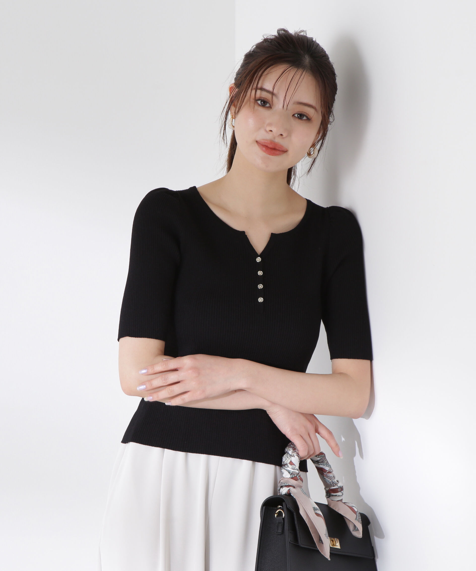 PROPORTION BODY DRESSING「ヘンリーネックニット」|ニット・セーター|