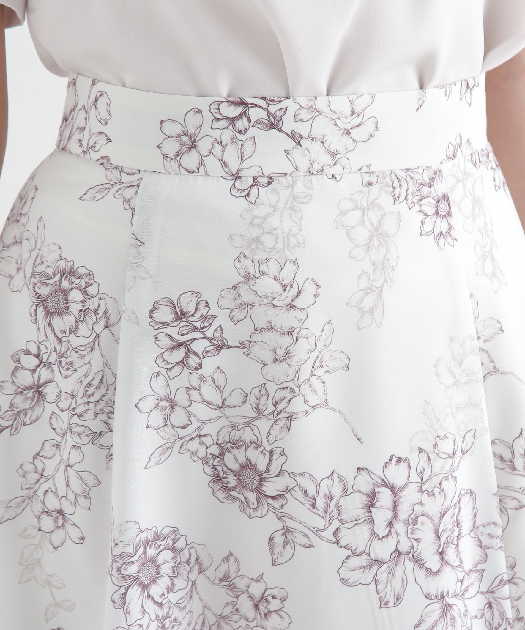 PROPORTION BODY DRESSING「モノトーンシアーフラワースカート」|スカート|