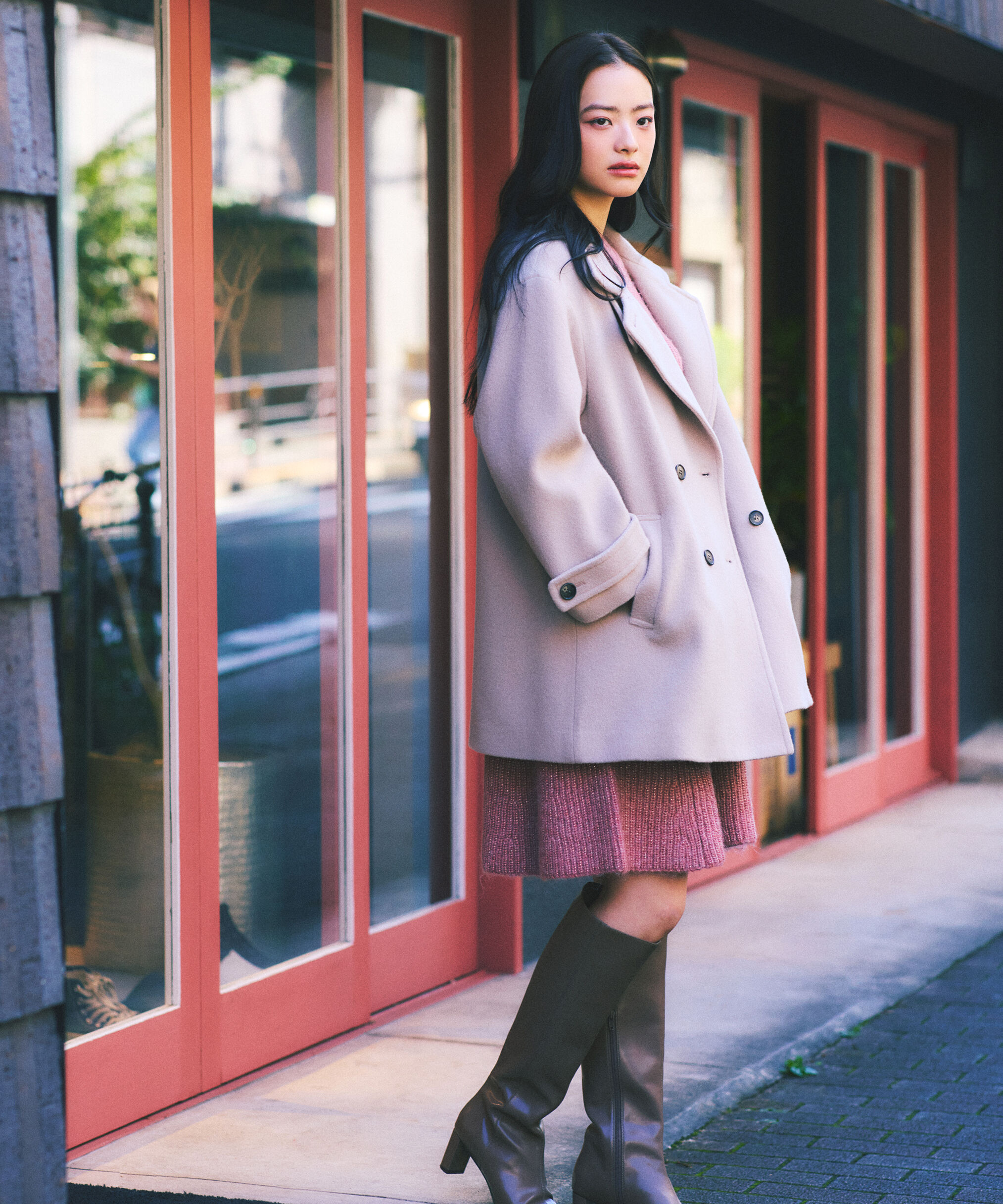 PROPORTION BODY DRESSING「2wayミドルコート 25AW」|ブルゾン・スタジャン|ベージュ