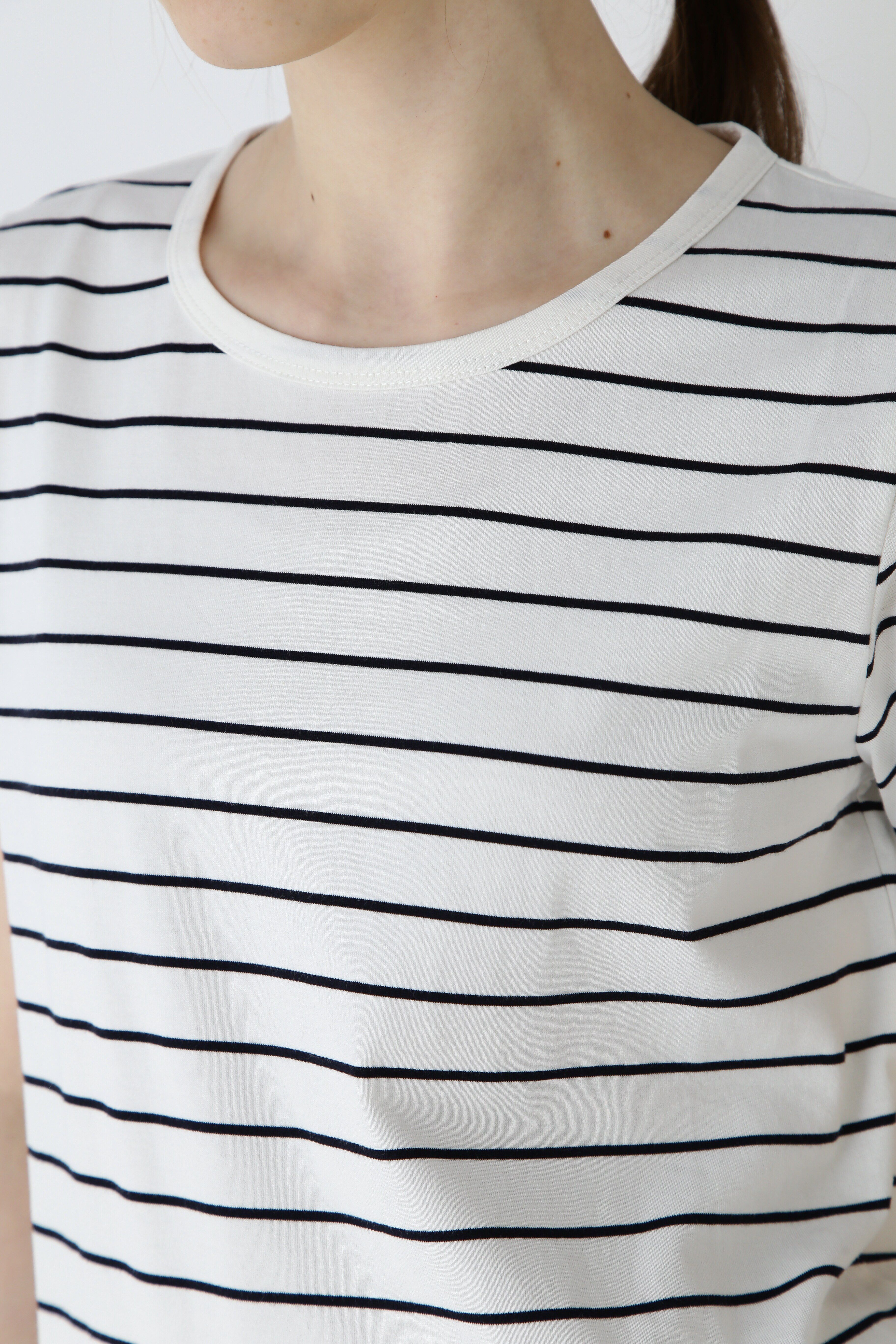  「◆オーガニック綿天竺半袖ボーダーＴシャツ」|Tシャツ・カットソー|