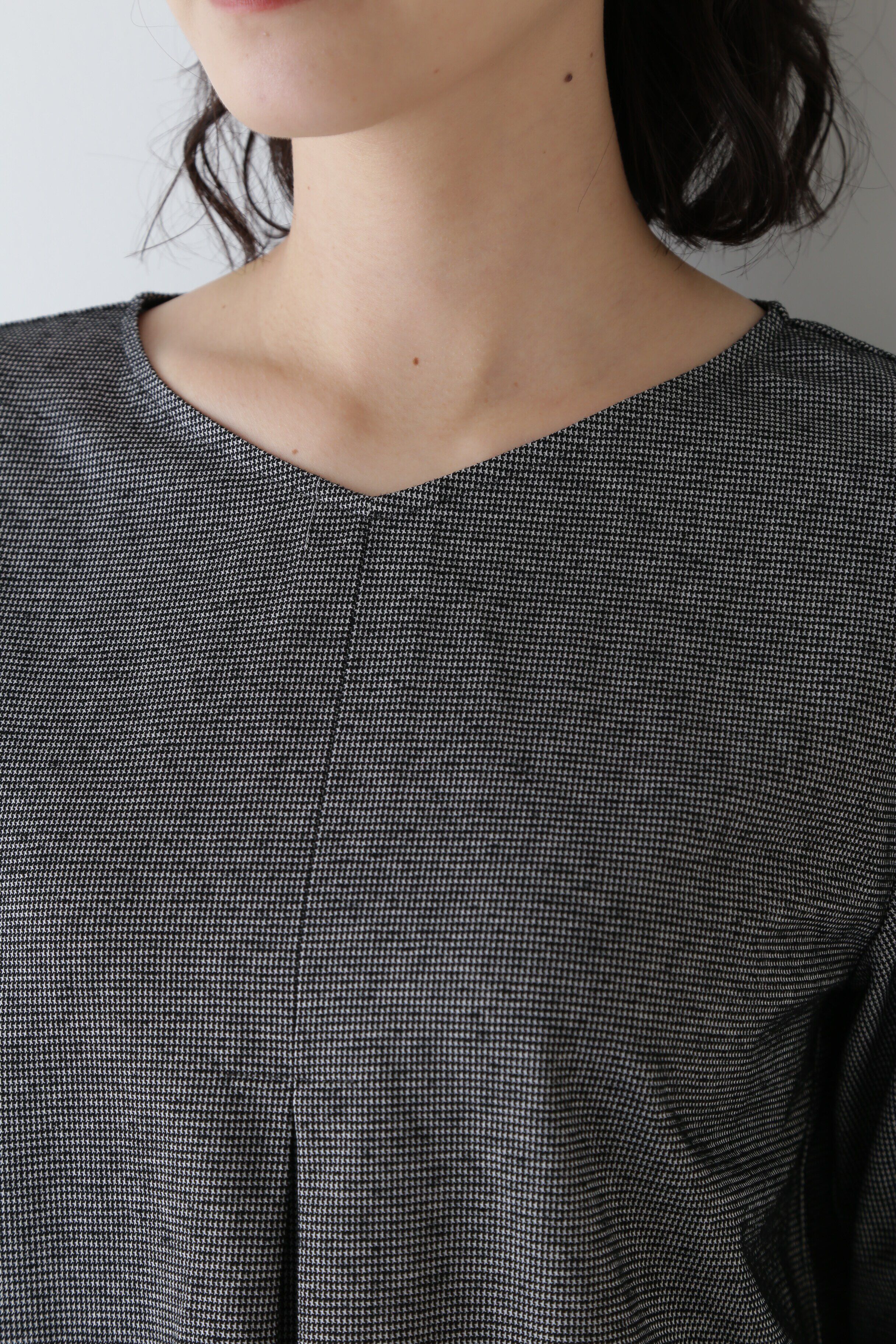  「◆４０／ジャガード千鳥ジャージカットソー」|Tシャツ・カットソー|