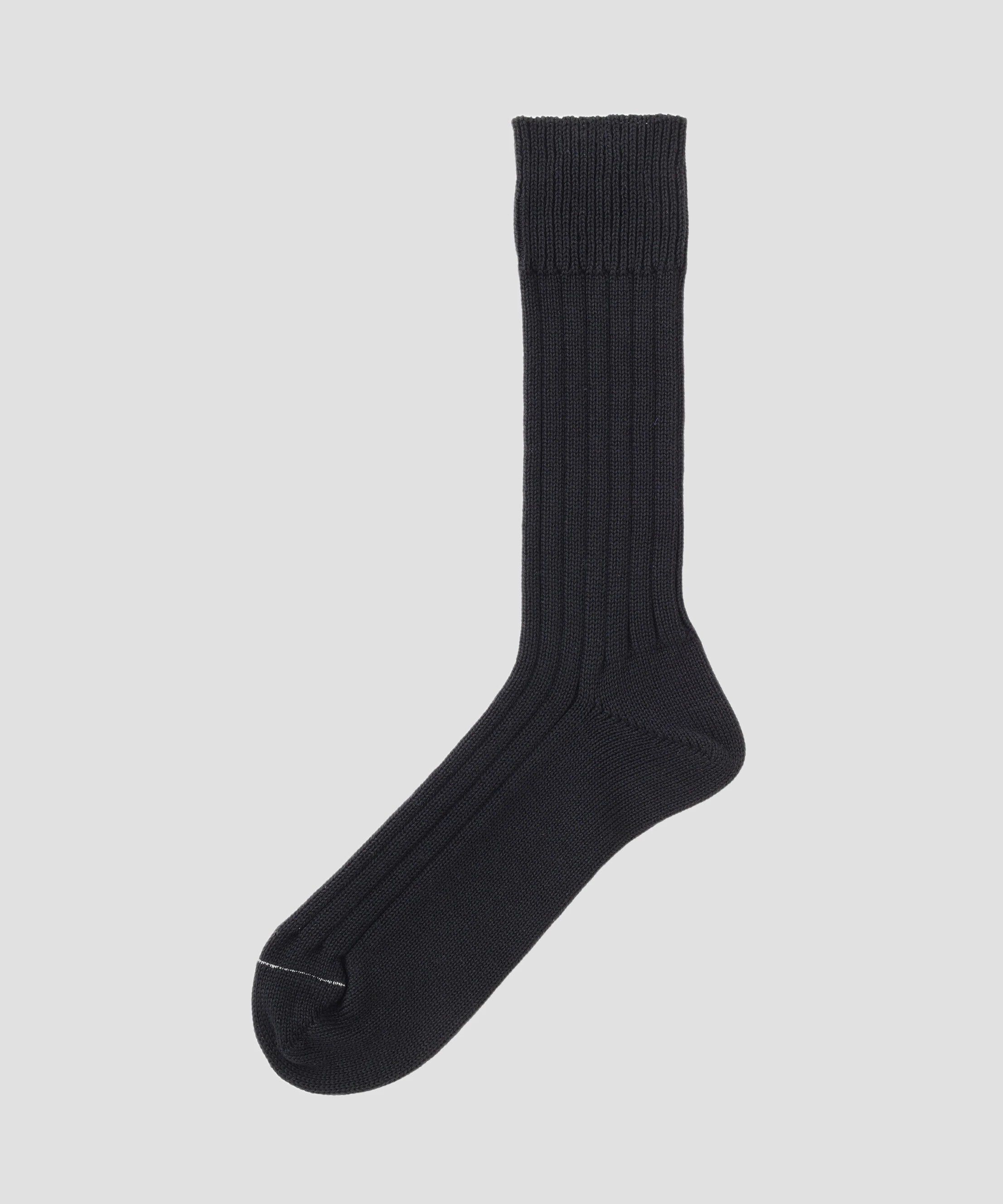 MARGARET HOWELL「COTTON RIB SOCKS」|ソックス|BLACK