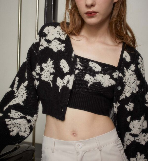 archives「ラメベロア花柄ＪＱニットＣＤアンサンブル」|カーディガン|
