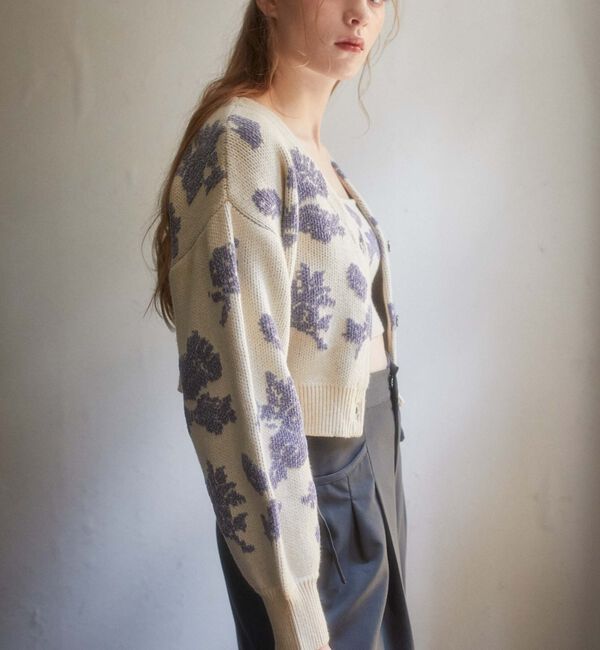 archives「ラメベロア花柄ＪＱニットＣＤアンサンブル」|カーディガン|