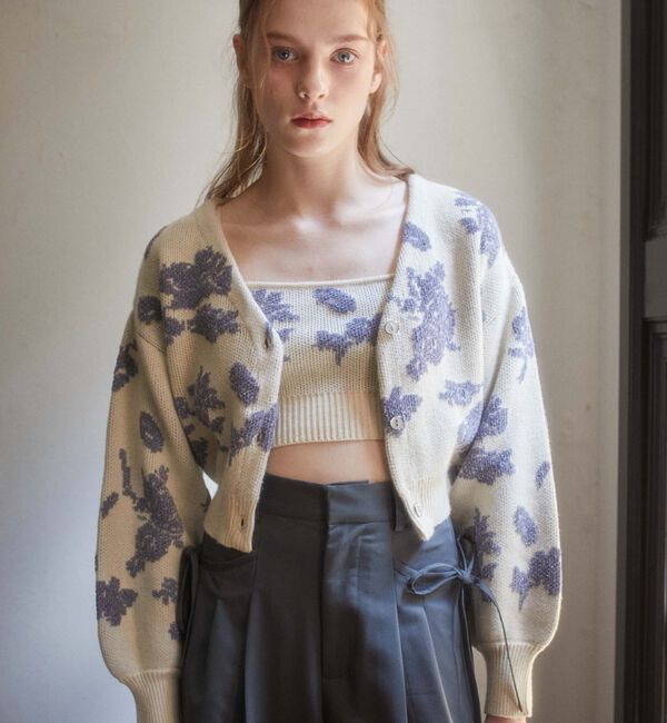archives「ラメベロア花柄ＪＱニットＣＤアンサンブル」|カーディガン|