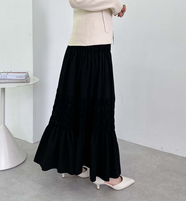 archives「コットンライクシャーリングティアードスカート」|スカート|