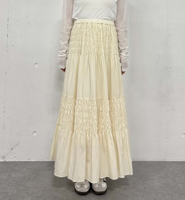 archives「コットンライクシャーリングティアードスカート」|スカート|