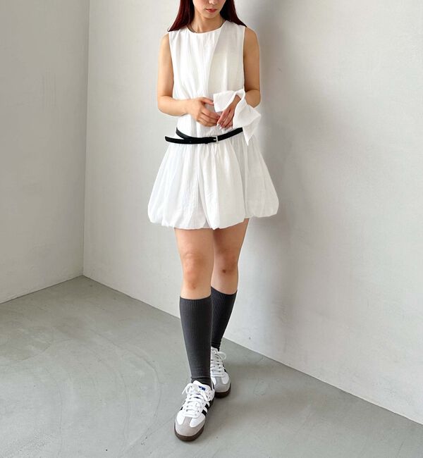 archives「ベルトシュシュ付バルーンノースリミニワンピース」|チュニック|