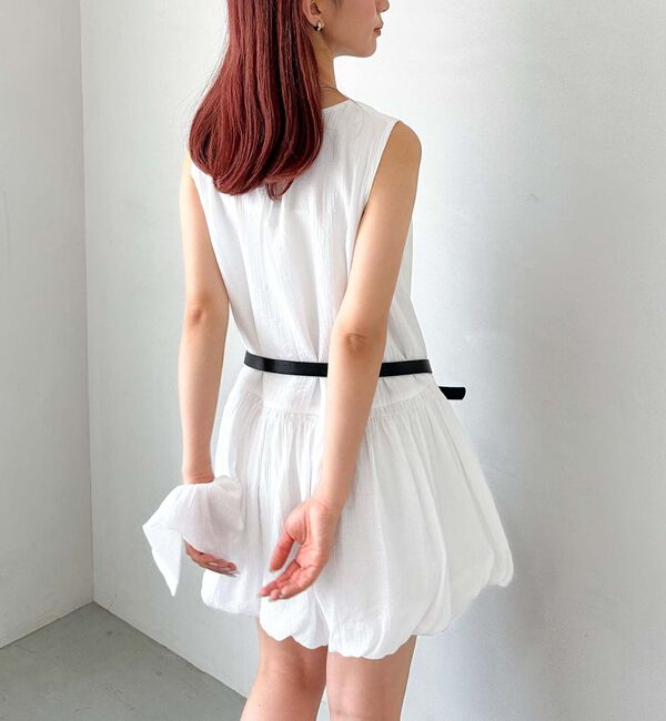 archives「ベルトシュシュ付バルーンノースリミニワンピース」|チュニック|