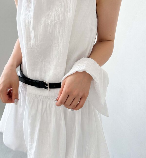 archives「ベルトシュシュ付バルーンノースリミニワンピース」|チュニック|