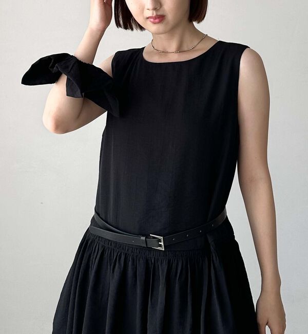 archives「ベルトシュシュ付バルーンノースリミニワンピース」|チュニック|