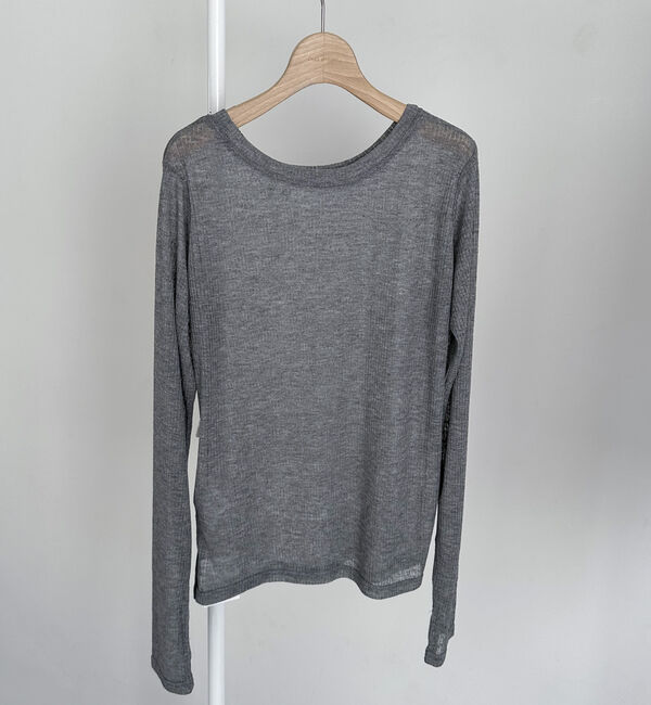 Doux archives「フィンガーホールシアーリブロンＴ／」|Tシャツ・カットソー|GRAY