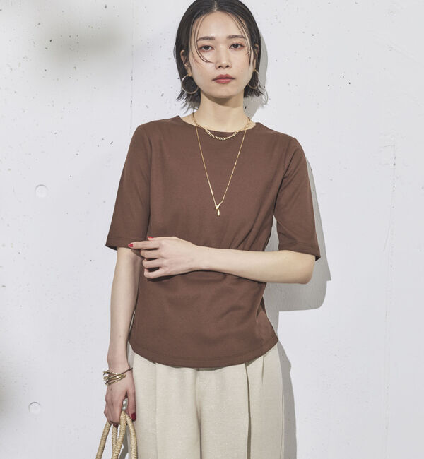 Doux archives「半袖フロントダブルカットソー」|Tシャツ・カットソー|BROWN