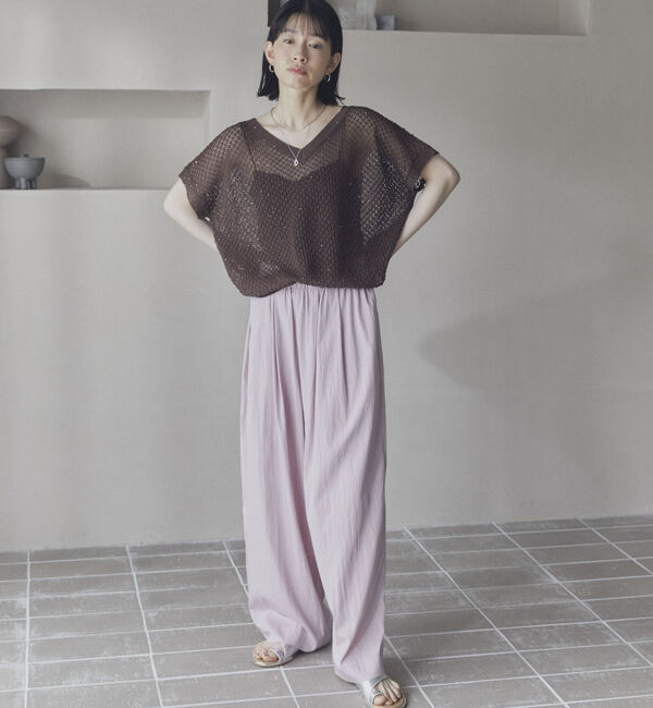 Doux archives「スパンコールメッシュニット」|ニット・セーター|