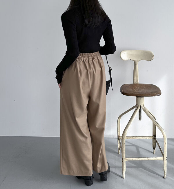 Doux archives「マシンウォッシャブルハイネックリブニット」|ニット・セーター|