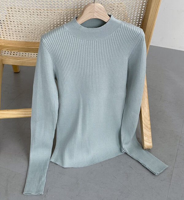 Doux archives「マシンウォッシャブルハイネックリブニット」|ニット・セーター|