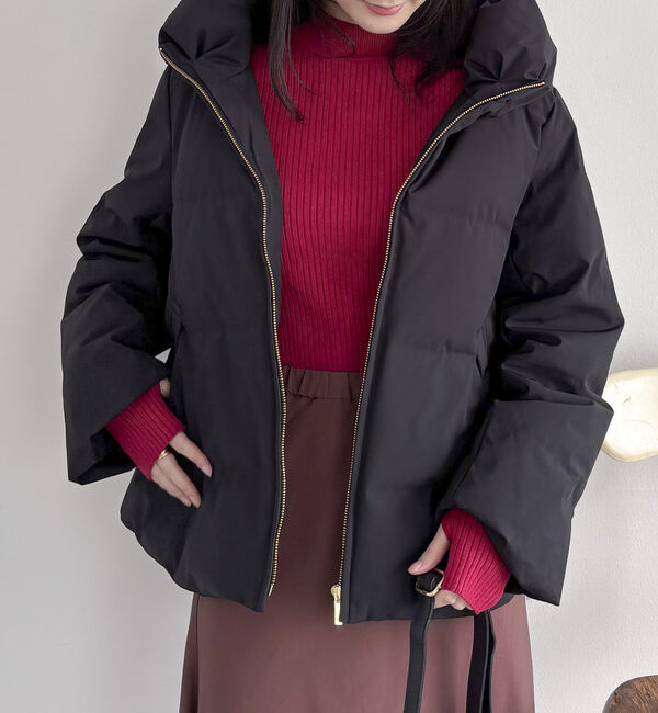 Doux archives「マシンウォッシャブルハイネックリブニット」|ニット・セーター|