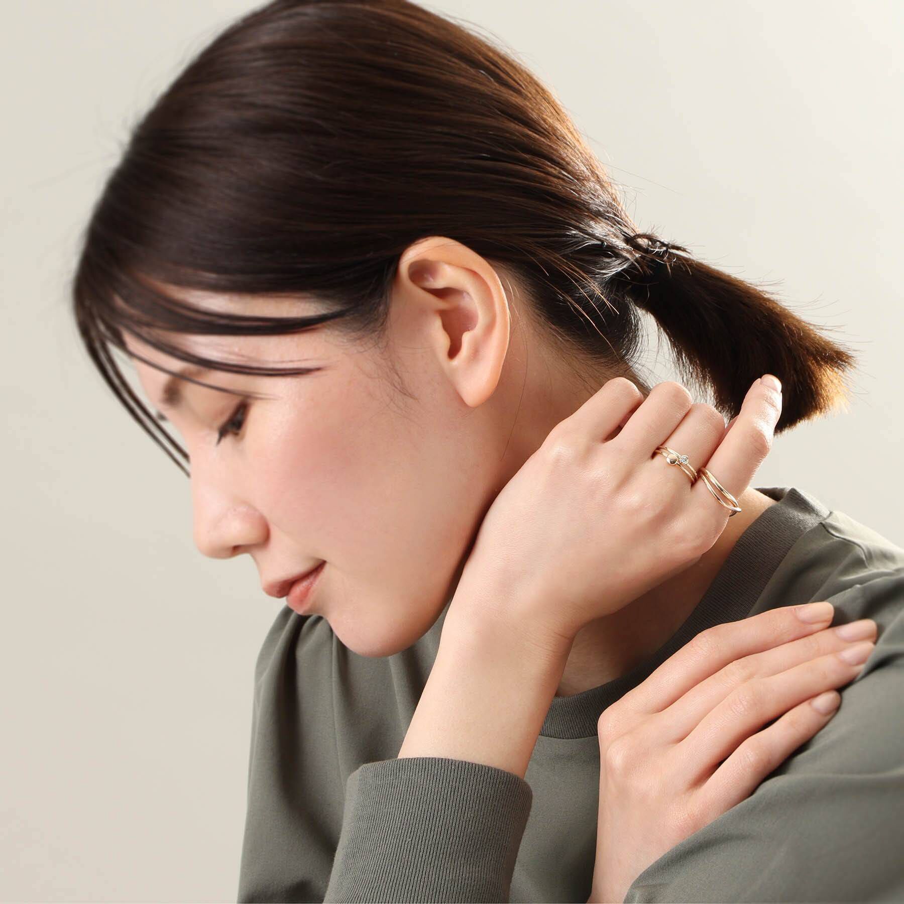 COCOSHNIK「K10ラウンドシェイプ リング」|リング|