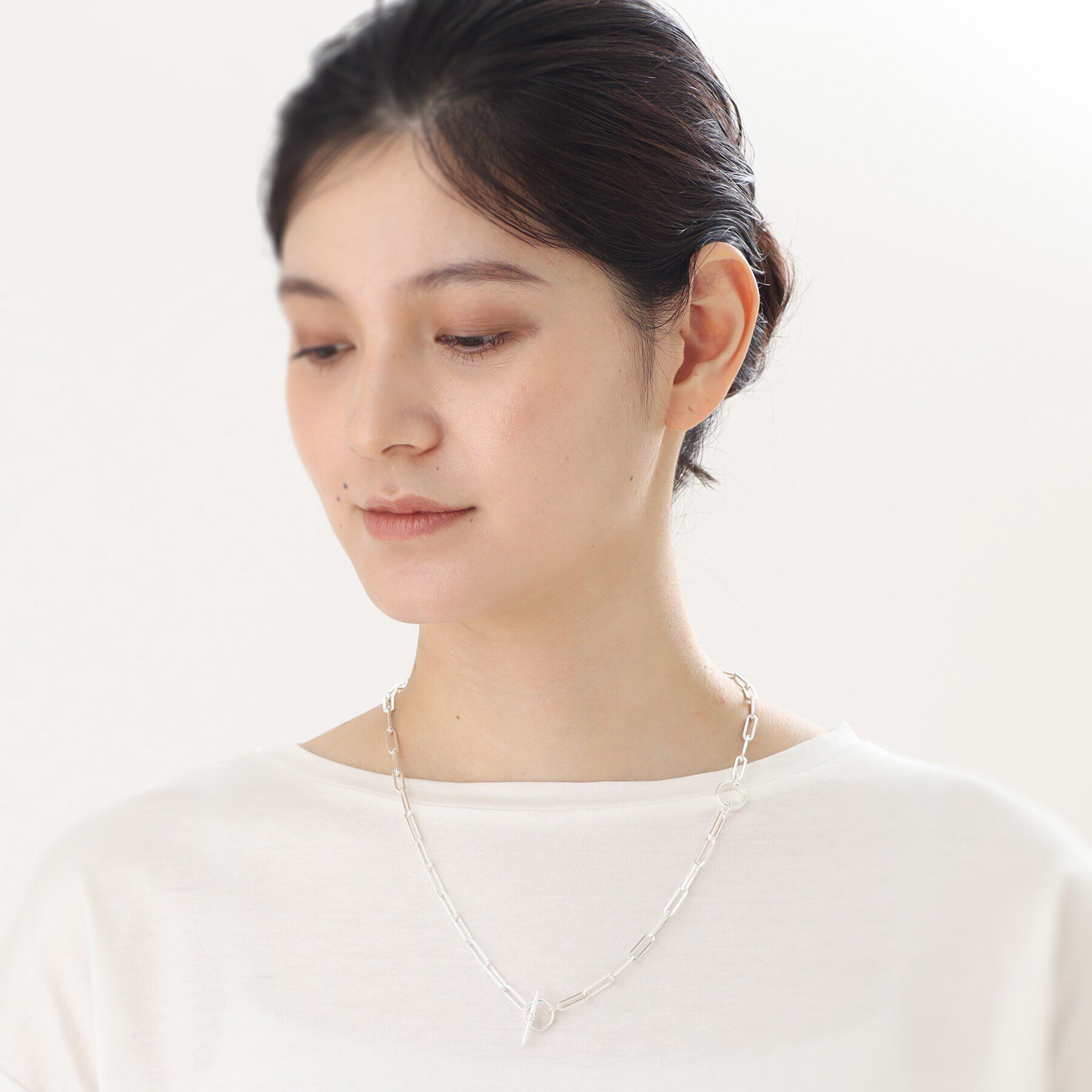 COCOSHNIK ONKITSCH「シルバー リンクチェーン 2WAYマンテルネックレス」|ネックレス|