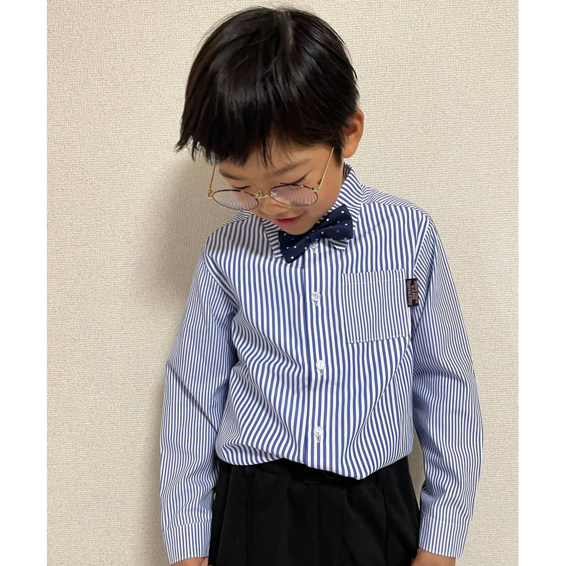 SHOO･LA･RUE「【110-140cm/プチセレ】蝶ネクタイ付きシャツ」|シャツ・ブラウス|