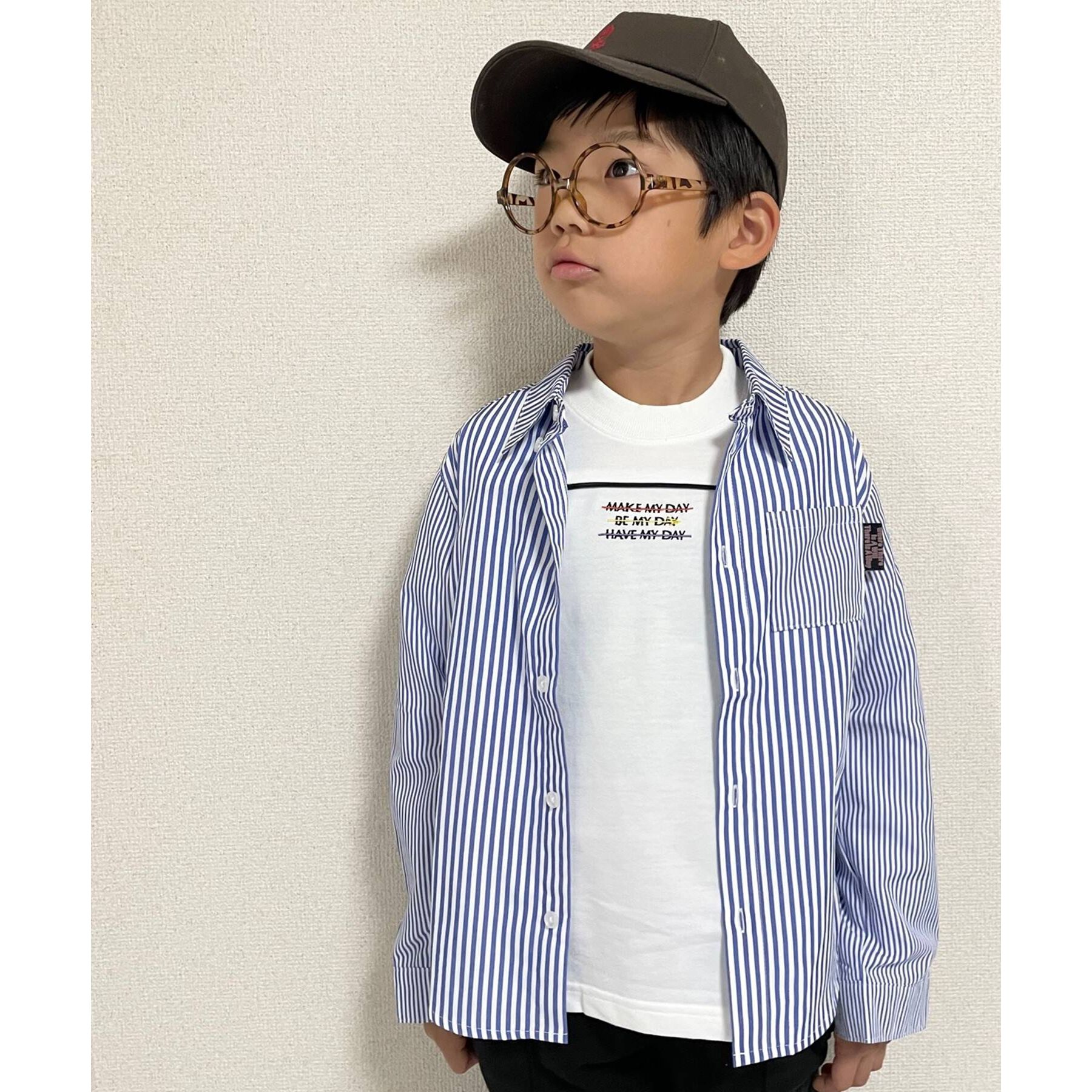 SHOO･LA･RUE「【110-140cm/プチセレ】蝶ネクタイ付きシャツ」|シャツ・ブラウス|