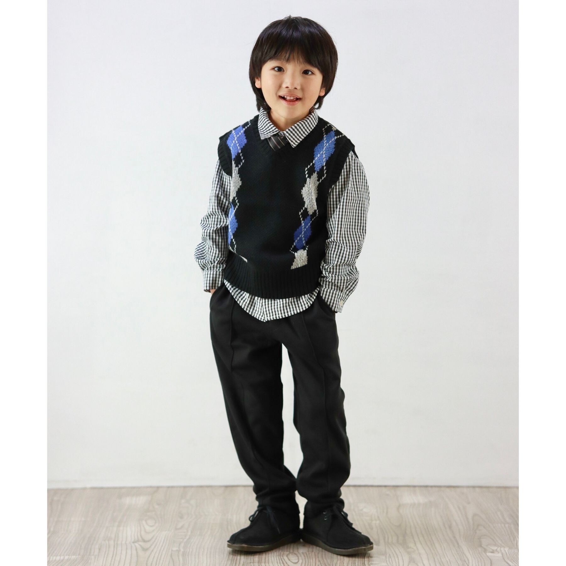 SHOO･LA･RUE「【110-140cm/プチセレ】蝶ネクタイ付きシャツ」|シャツ・ブラウス|