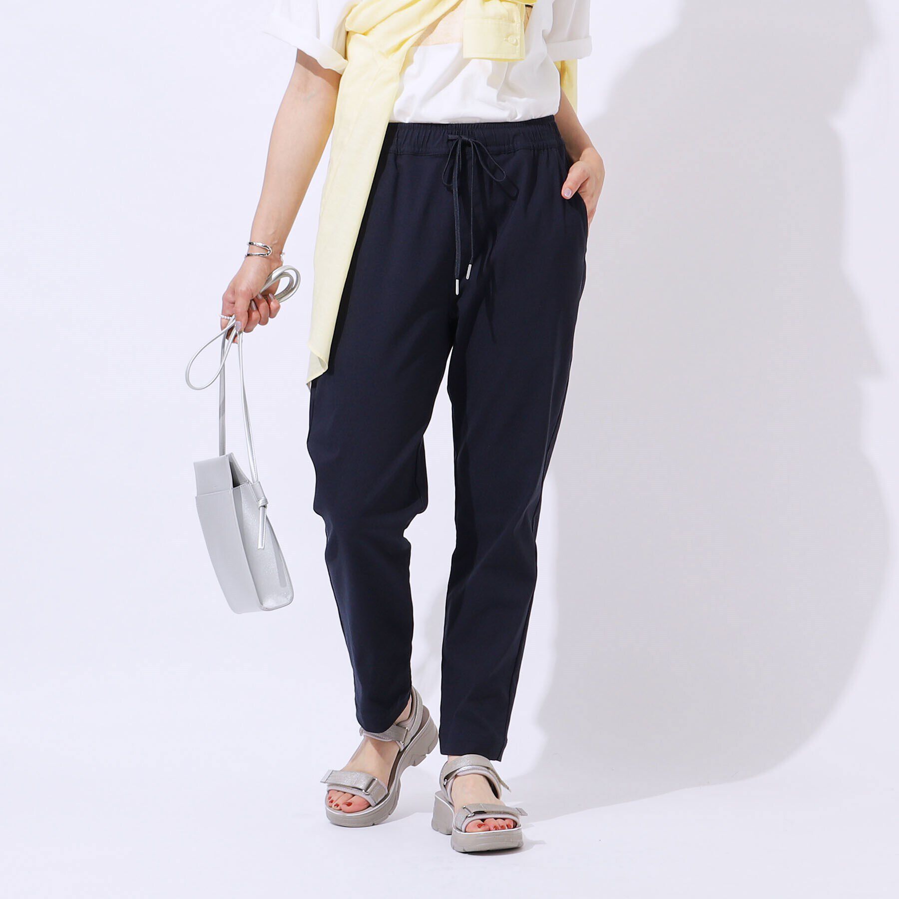 SHOO･LA･RUE「【SS-3L/無理せずスリム】 ぐんぐん伸びる イージーテーパードパンツ」|その他|